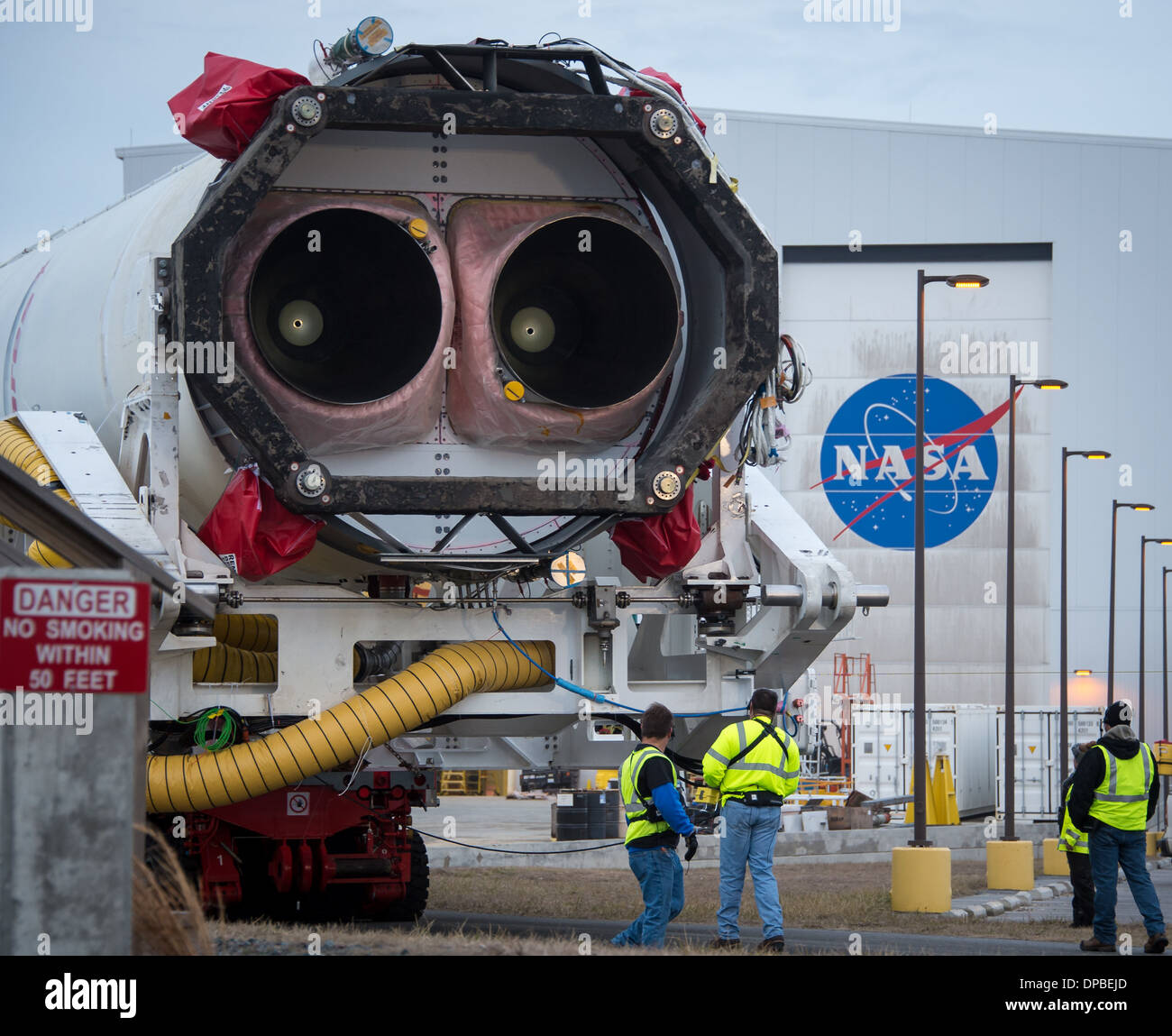 Flight Checks Rocket The Antares rocket at NASA’s Wallops Flight Facility in Virginia is ...