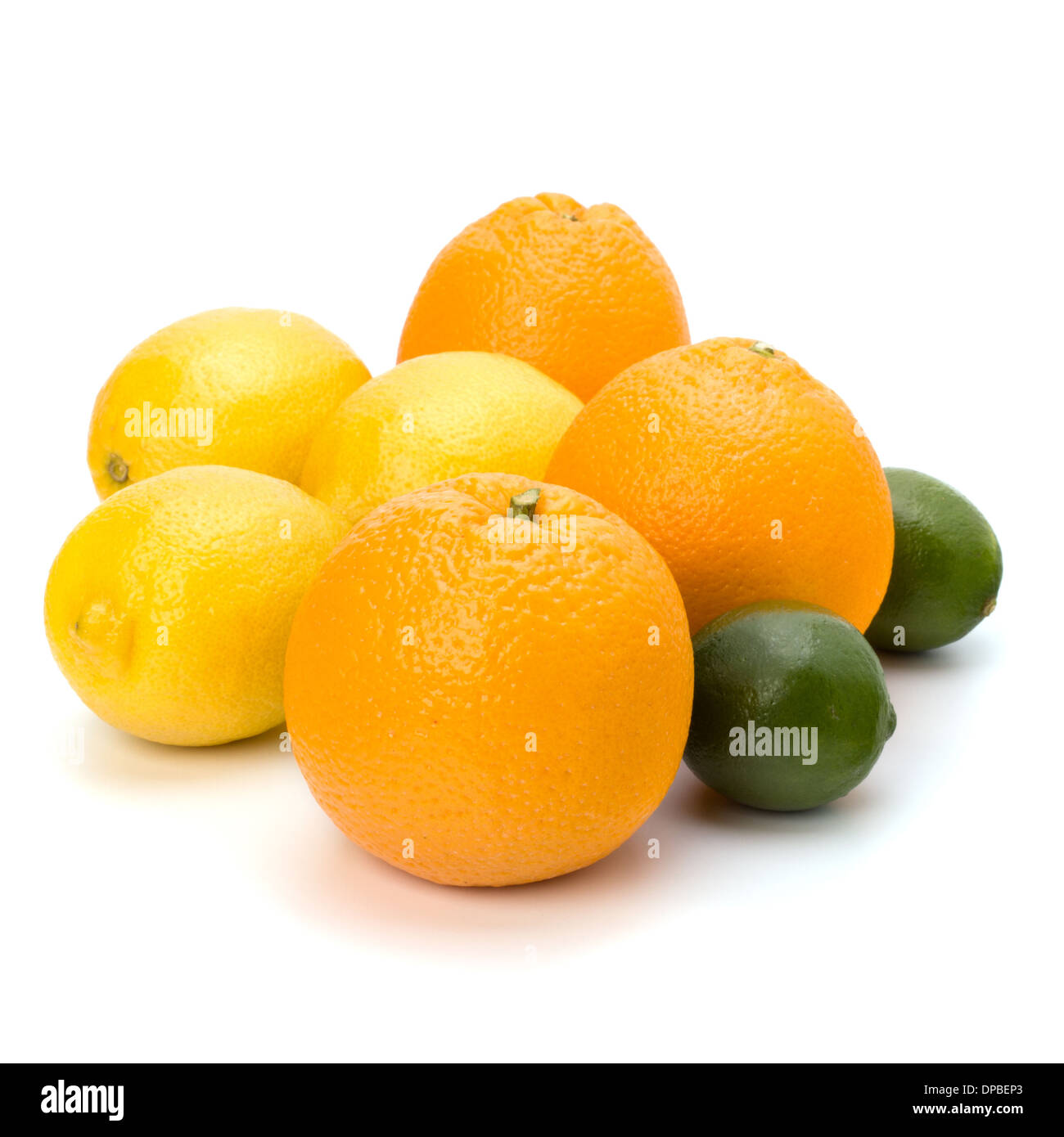 Citrus fruits isolated on white background Stock Photo - Alamy