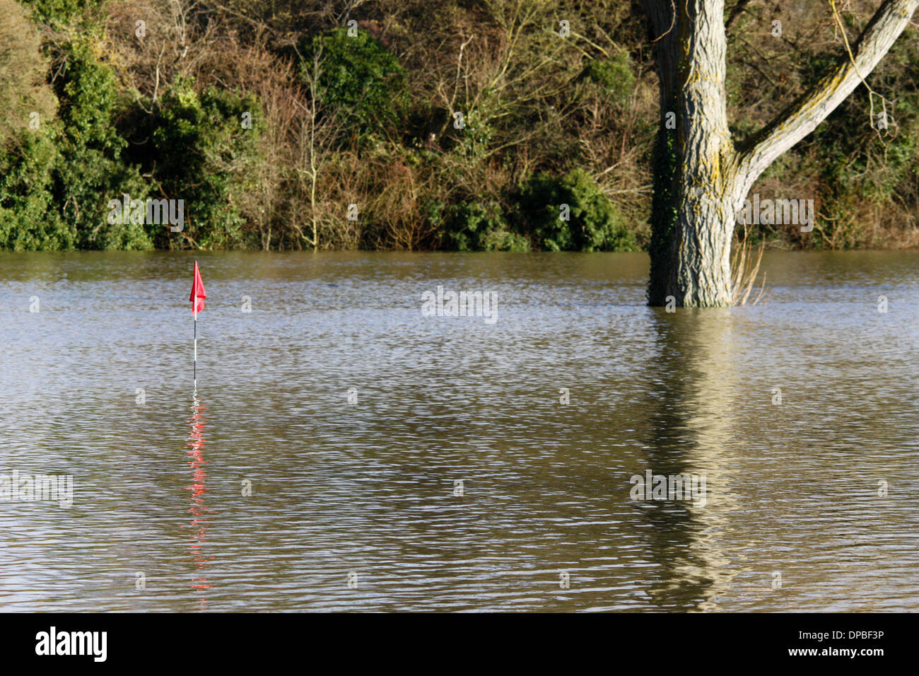 Datchet UK 11th Jan 2014 Datchet golf course has been almost