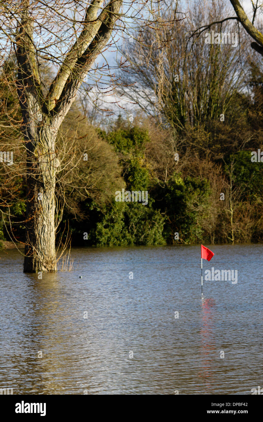 Datchet UK 11th Jan 2014 Datchet golf course has been almost