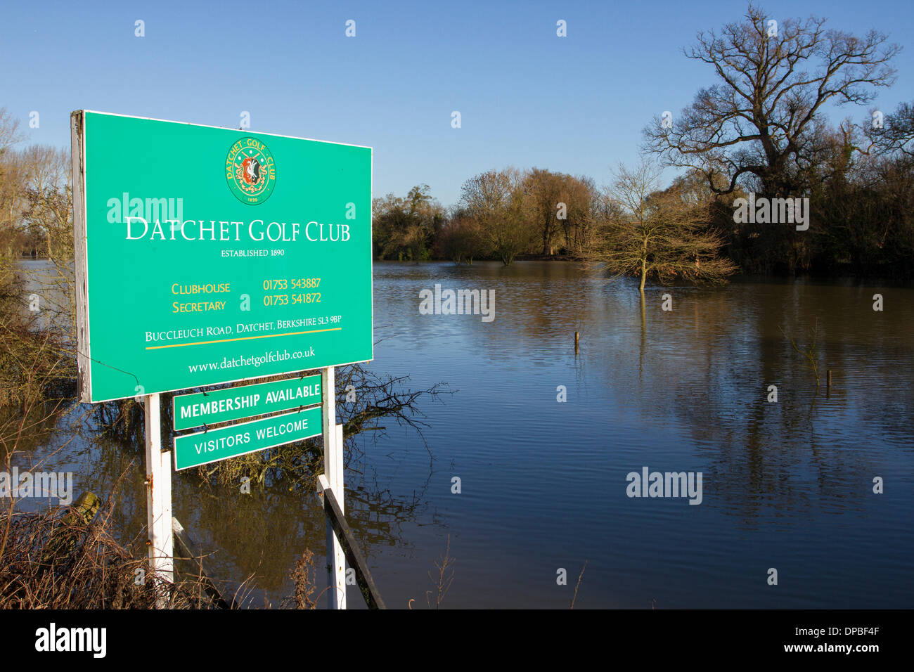 Datchet UK 11th Jan 2014 Datchet golf course has been almost