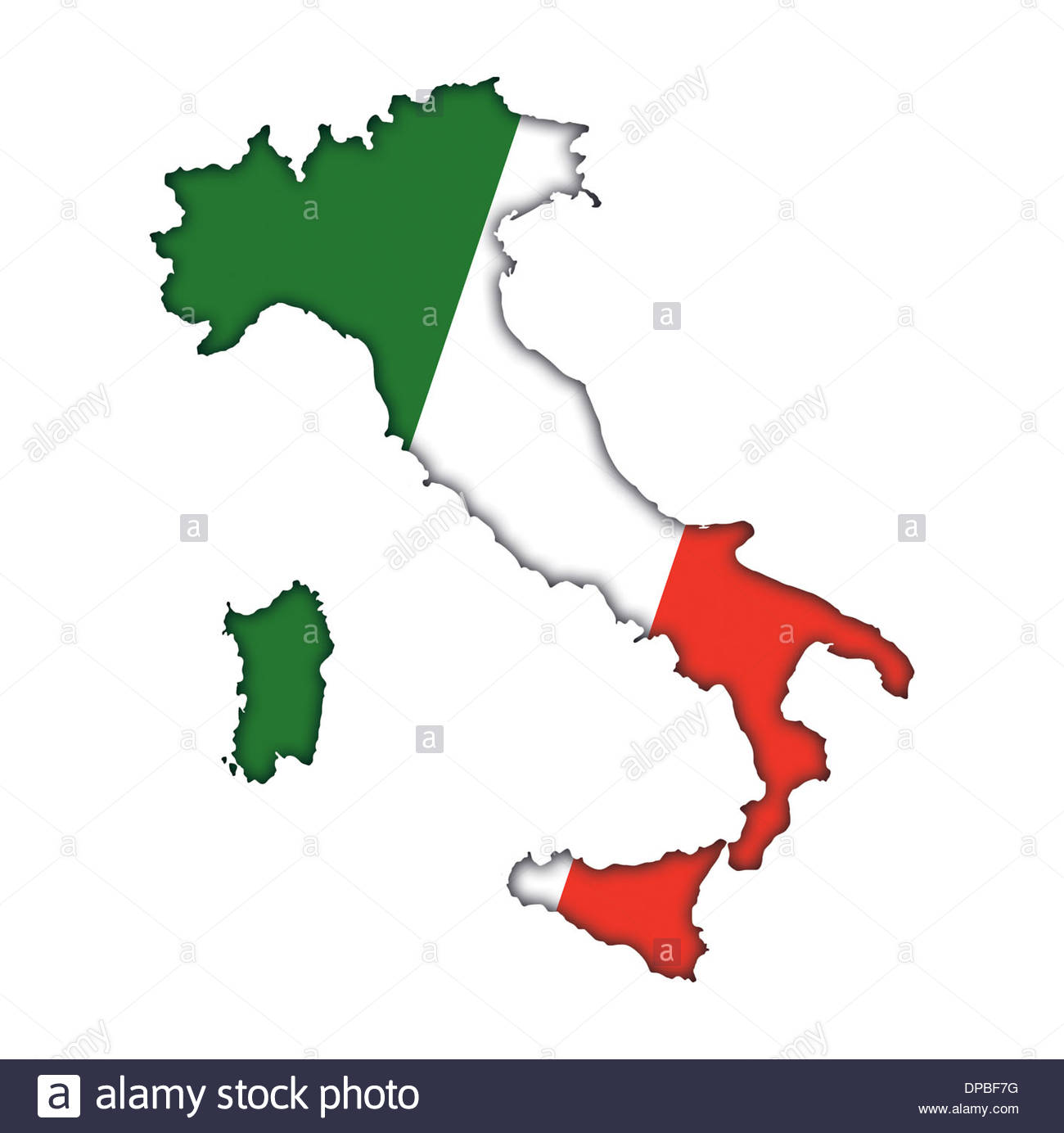 Italian Language Map Stock Photos Italian Language Map Stock