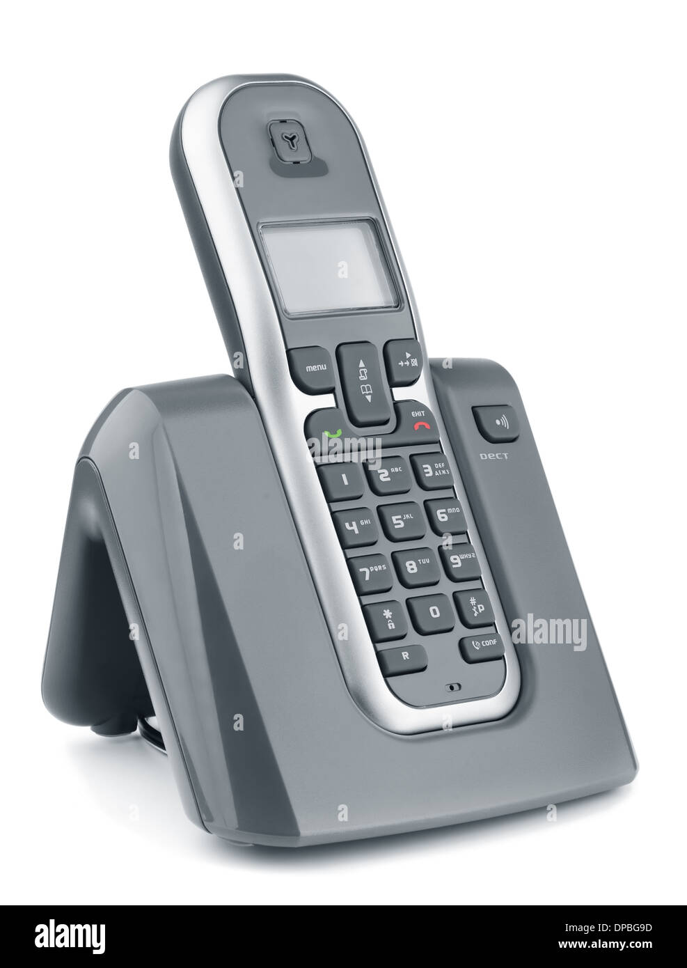 Digital cordless dect phone isolated on white Stock Photo Alamy
