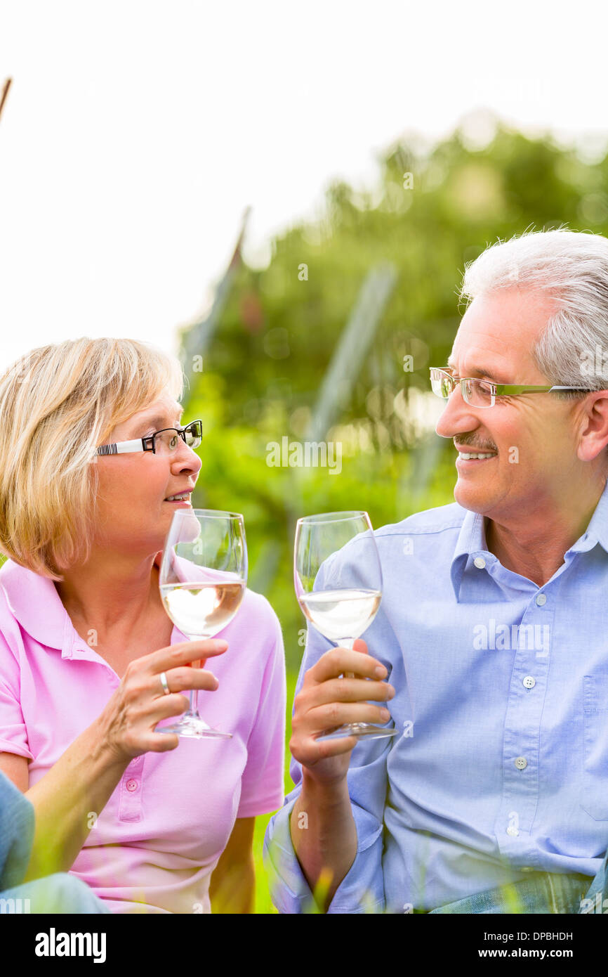 Senior man woman picnic hi-res stock photography and images - Alamy
