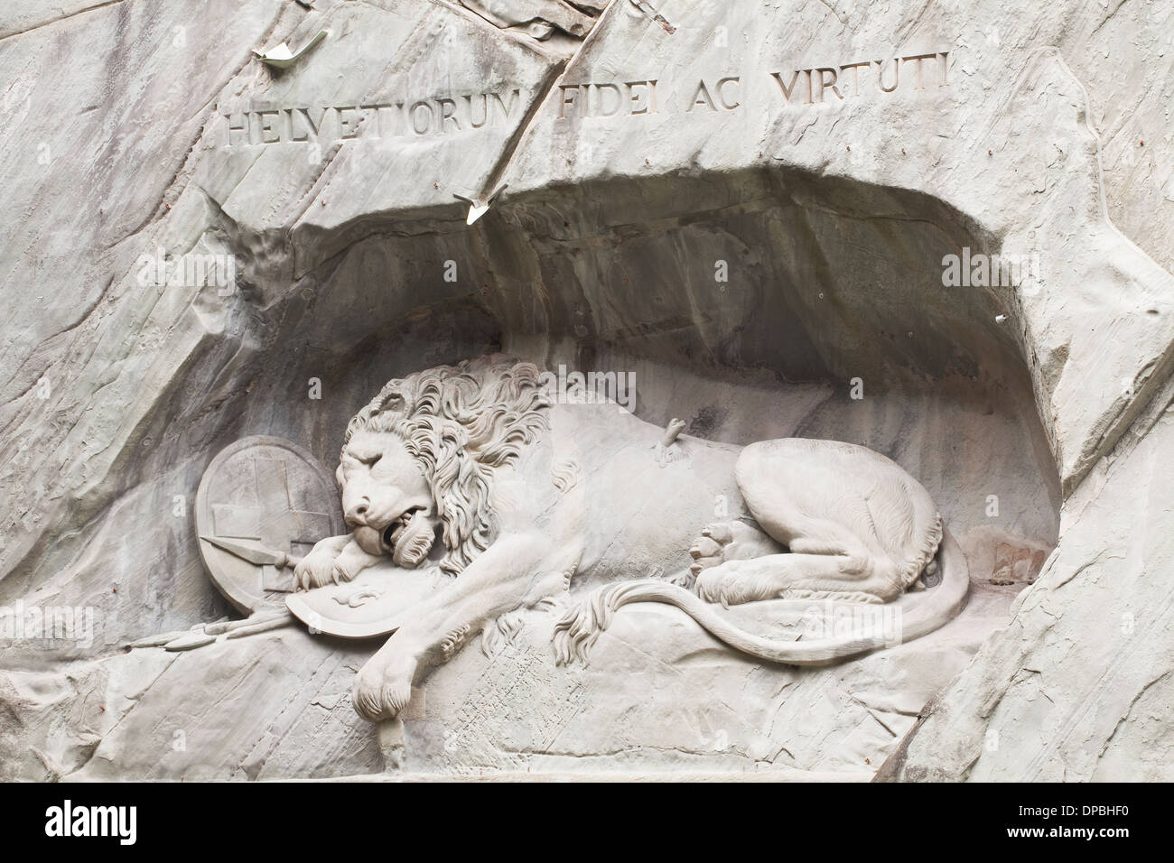 The dying lion monument in Lucerne, Switzerland Stock Photo