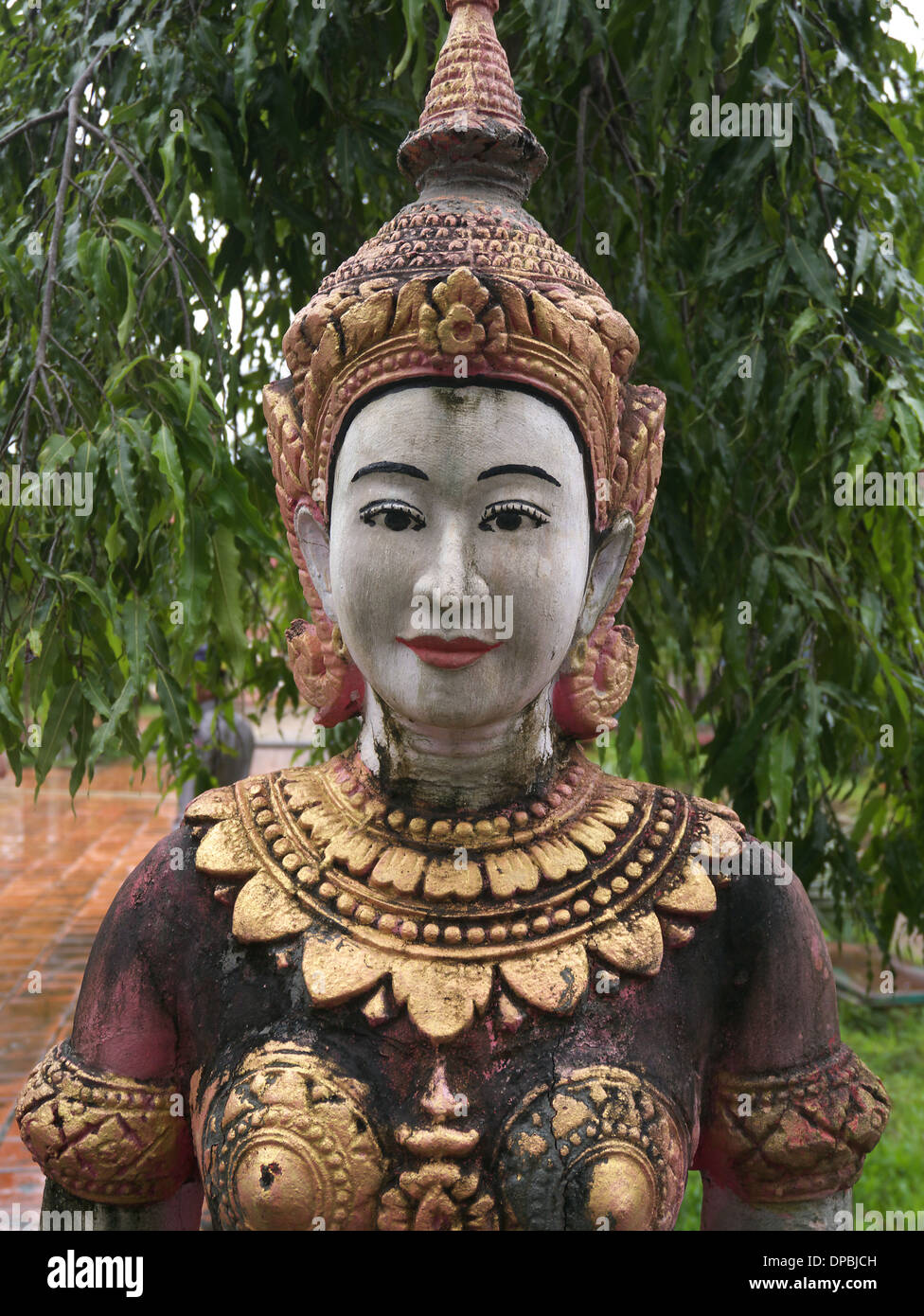 Female god at Kampong Cham, Cambodia Stock Photo