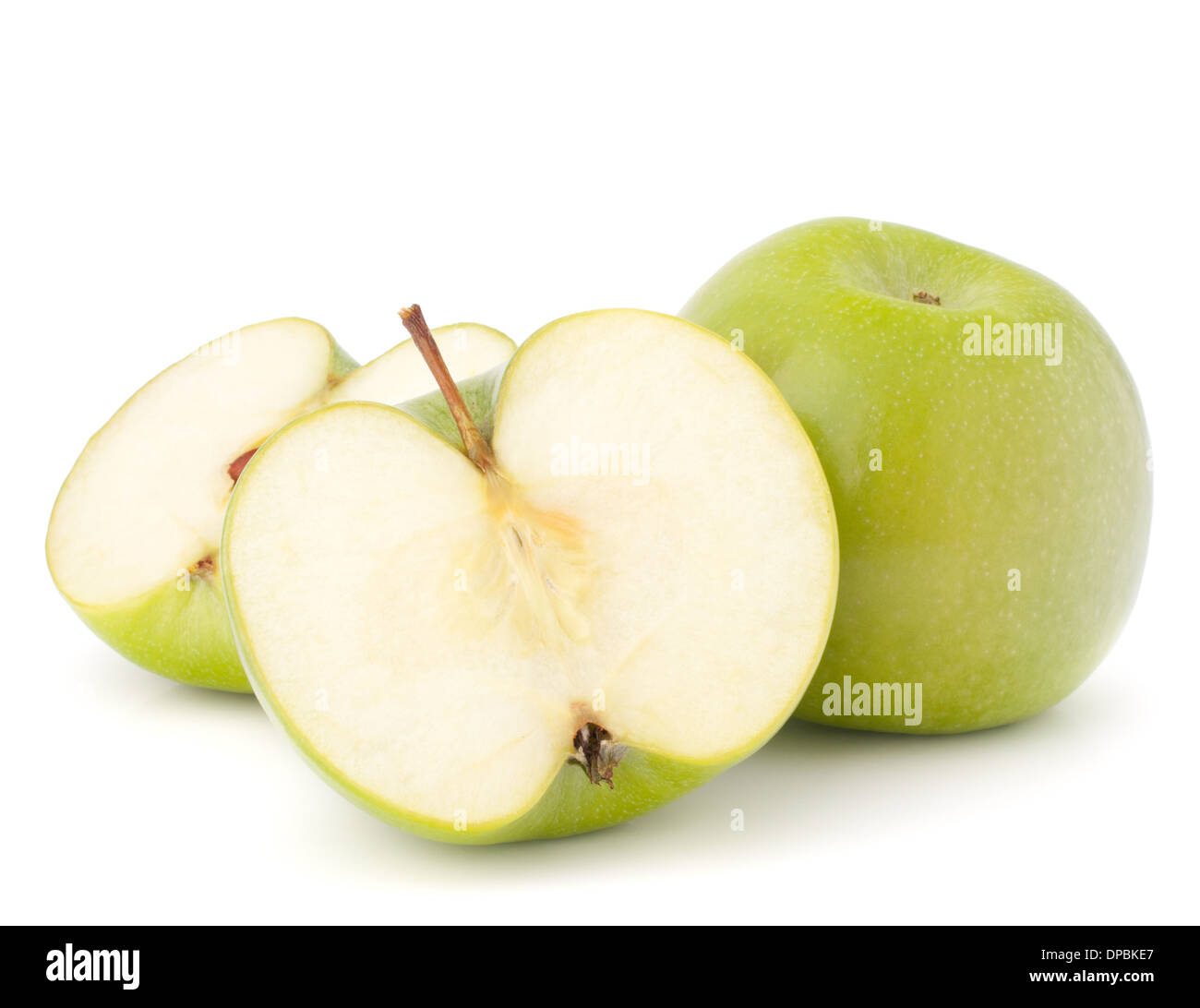Green apple isolated on white background cutout Stock Photo - Alamy
