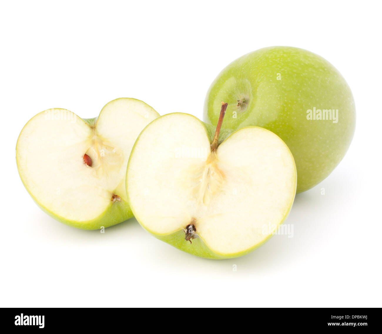 Green apple isolated on white background cutout Stock Photo - Alamy
