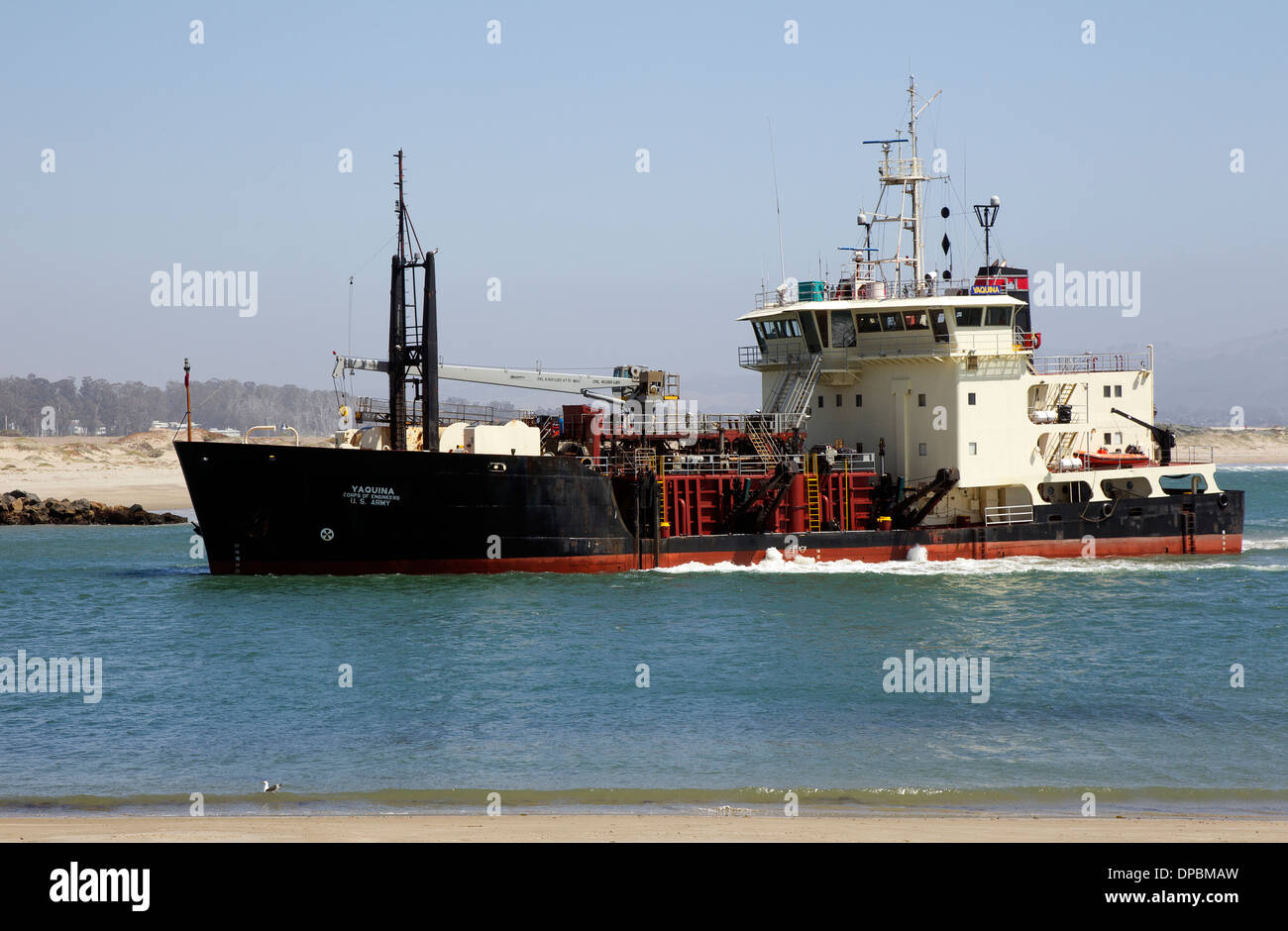 Yaquina Army Corps of Engineers Dredger Stock Photo