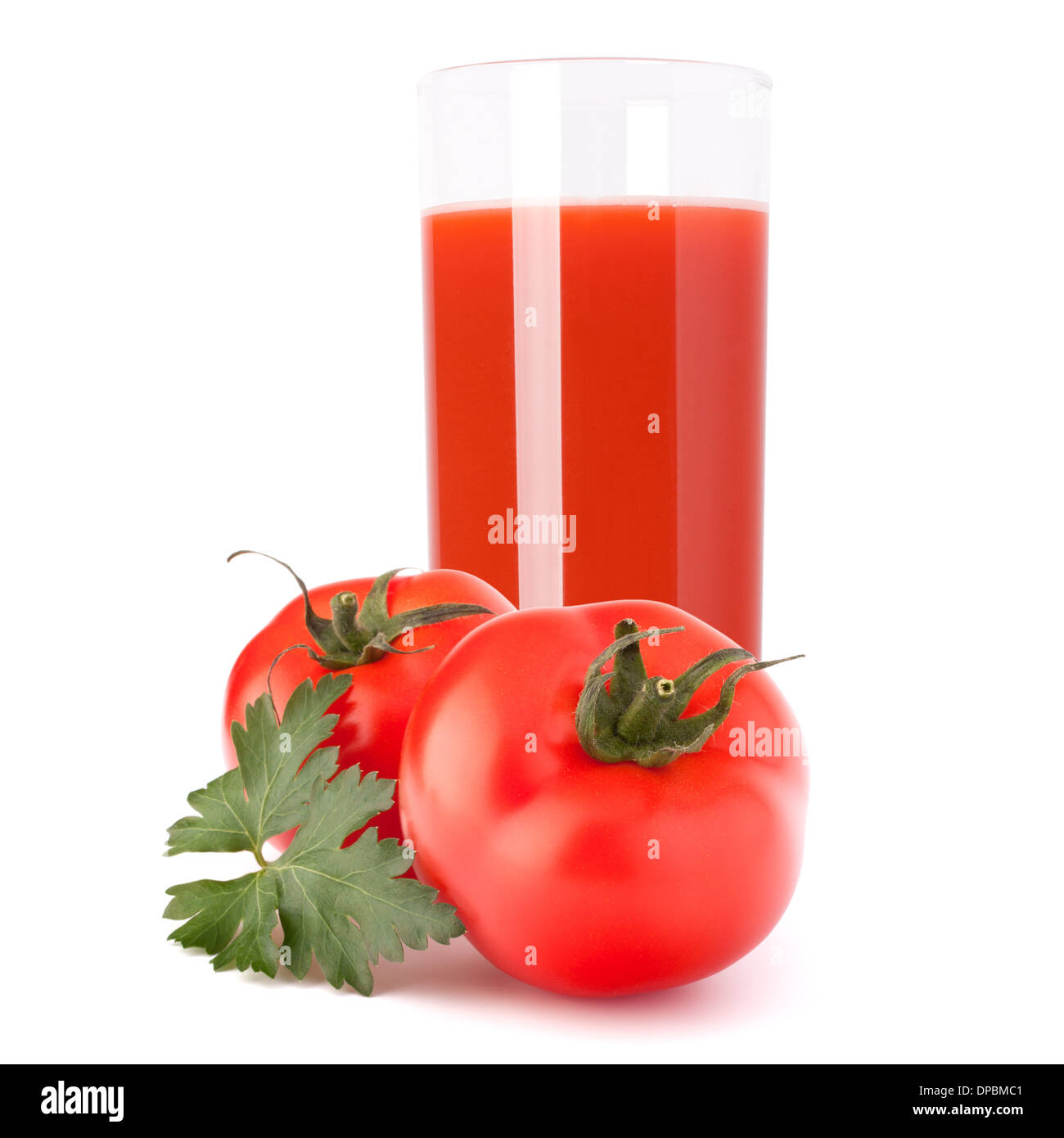 Tomato juice glass isolated on white background Stock Photo Alamy