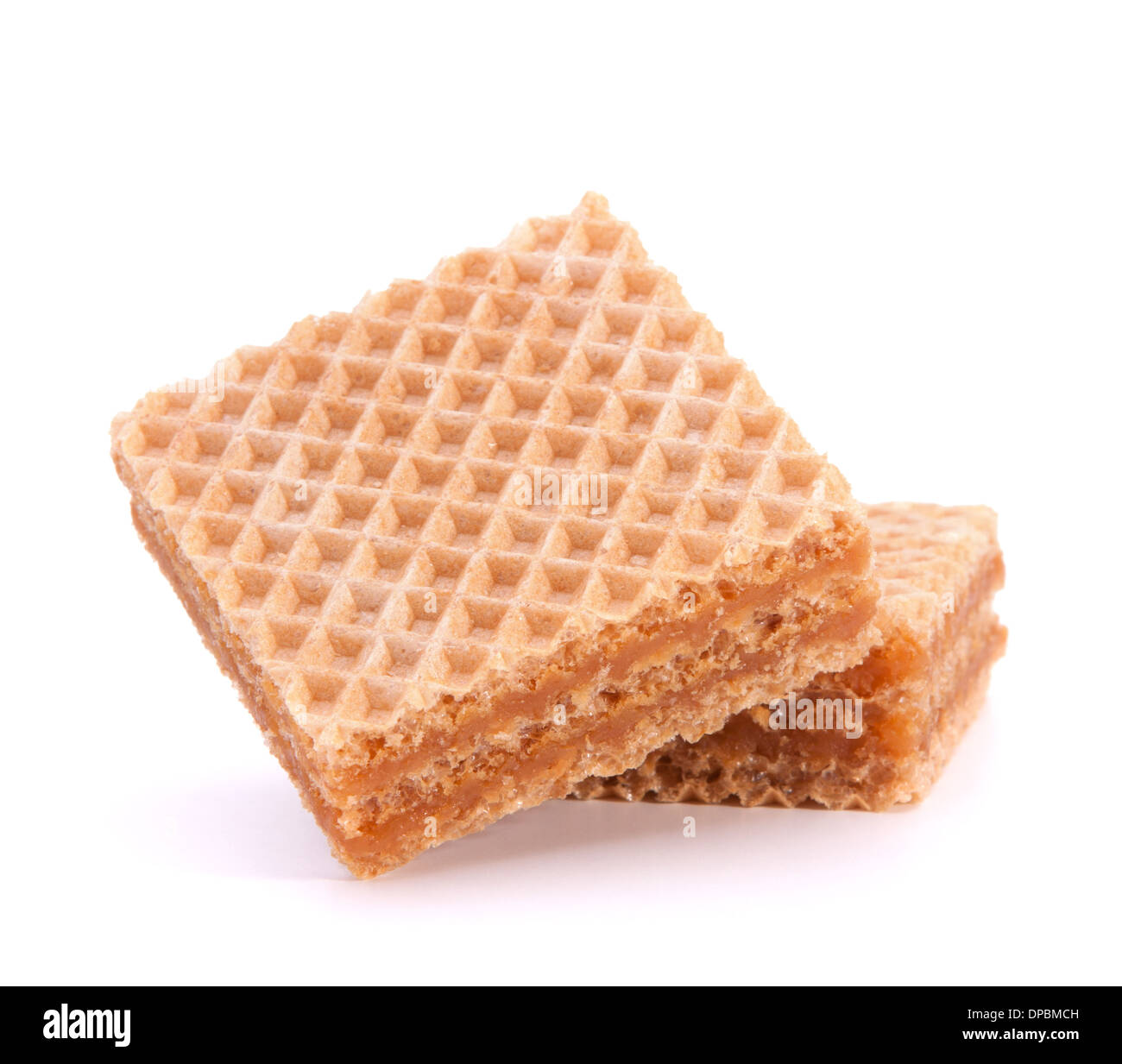Wafers or waffles isolated on white background Stock Photo