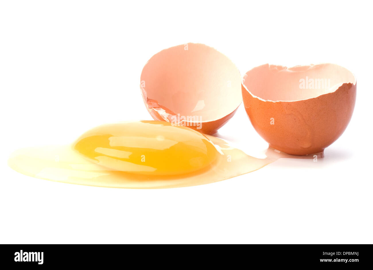 broken egg isolated on white background Stock Photo - Alamy