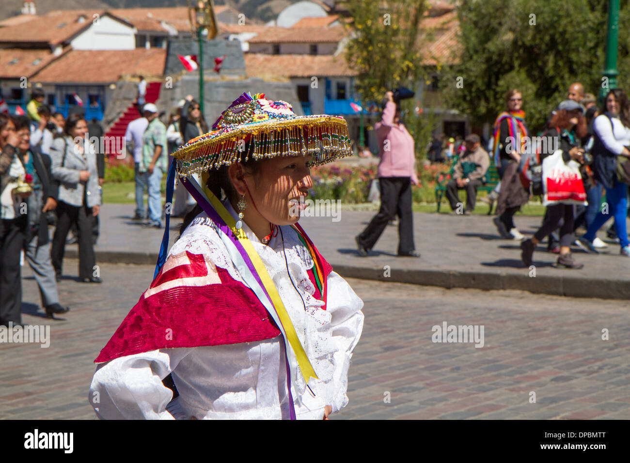 Parade at national holiday in Cusco, Peru Stock Photo Alamy