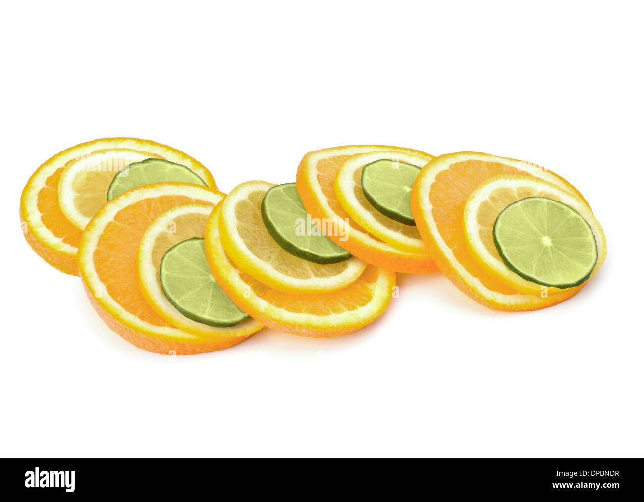 Citrus fruit slices isolated on white background Stock Photo - Alamy