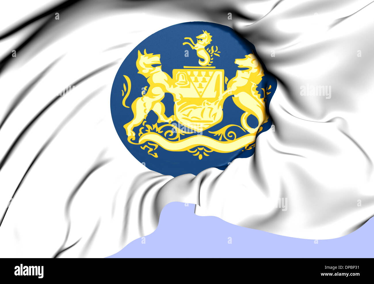 Belfast Coat of Arms, Northern Ireland. Close Up. Stock Photo