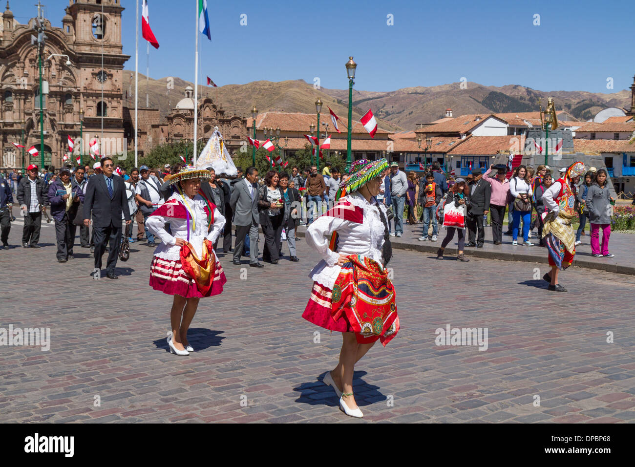 Parade at national holiday in Cusco, Peru Stock Photo Alamy