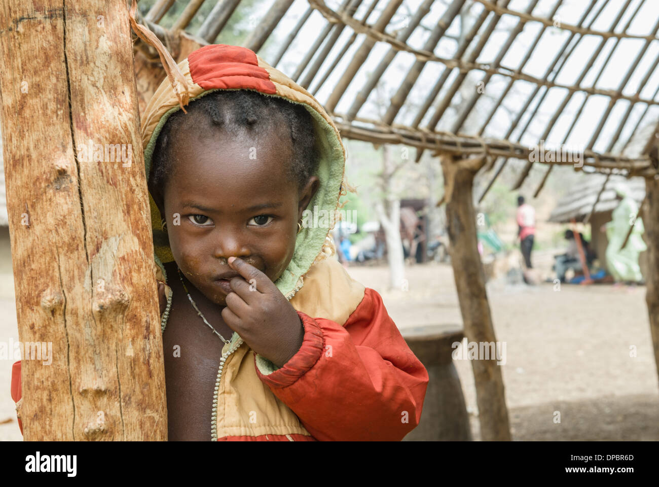 Portrait of a child, Ethiolo village, Bassari country, Senegal, Africa. Stock Photo