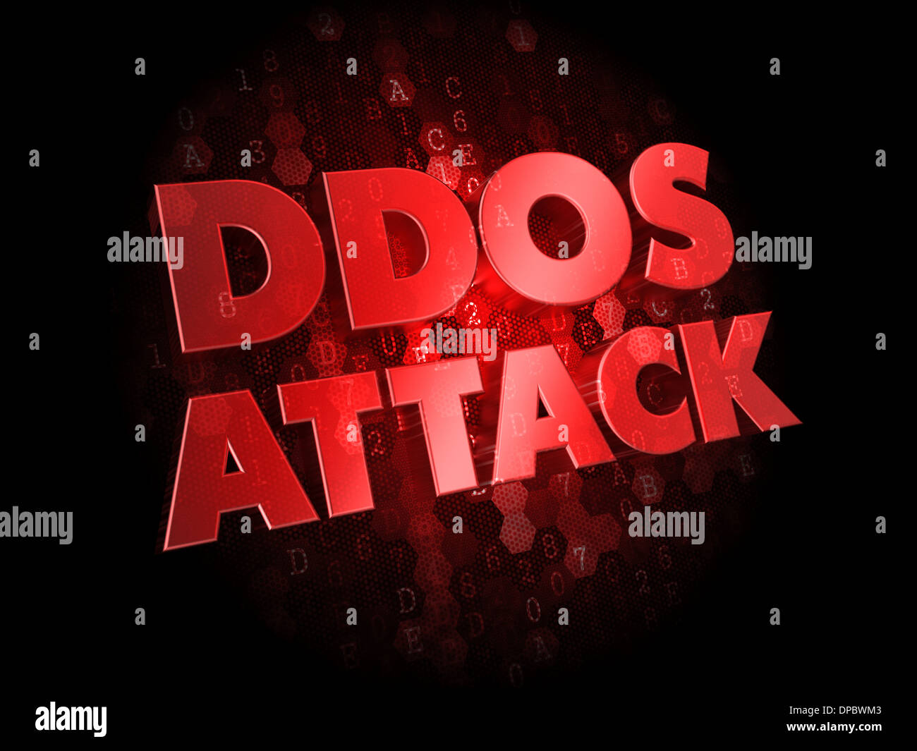 DDoS Attack on Dark Digital Background Stock Photo - Alamy