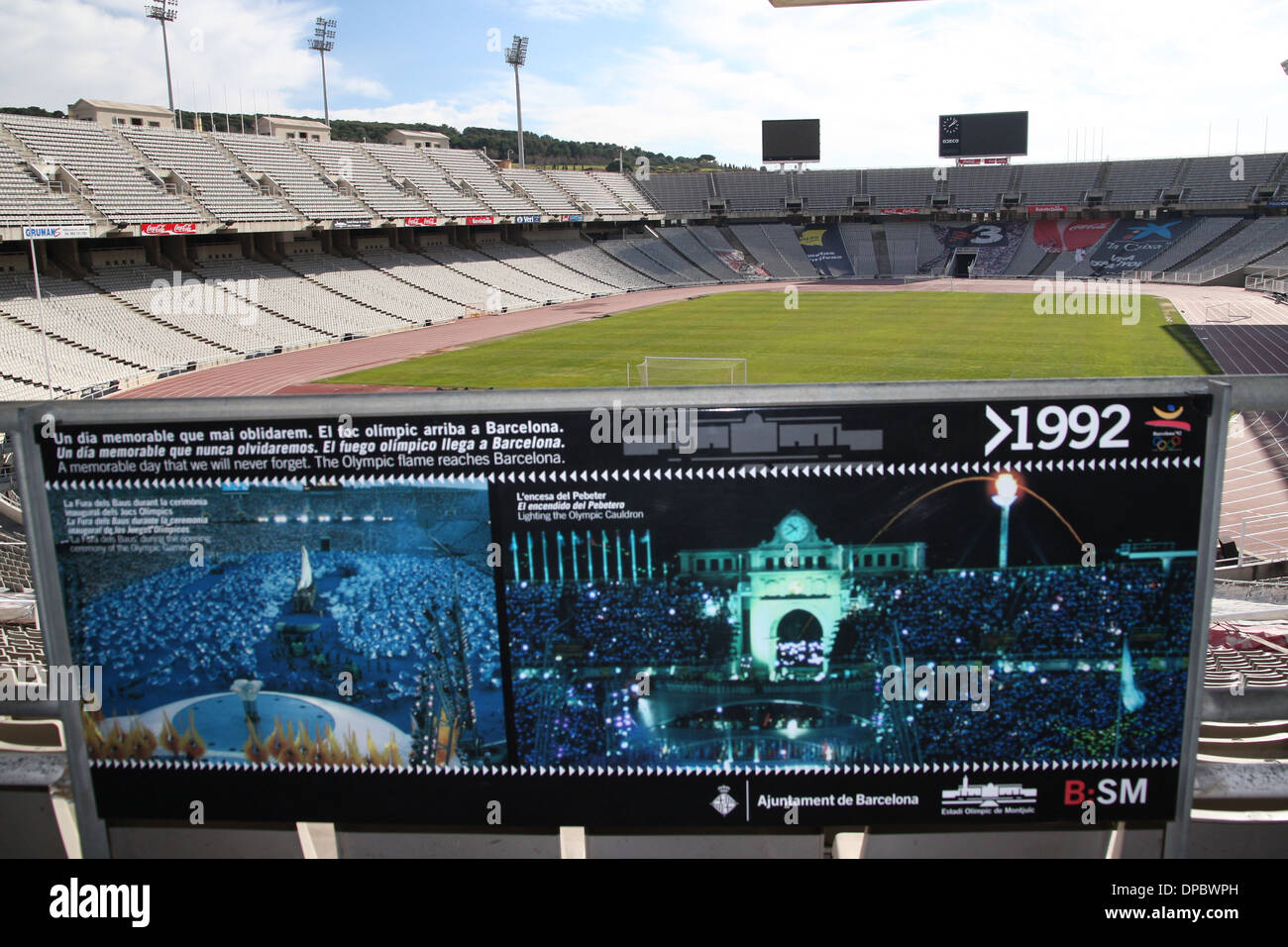 Olympic games stadium in Barcelona year:1992 Stock Photo