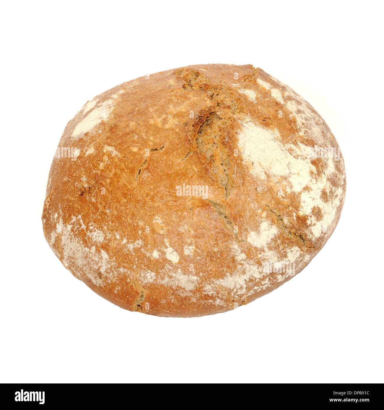 wholemeal bread on white  background. Stock Photo