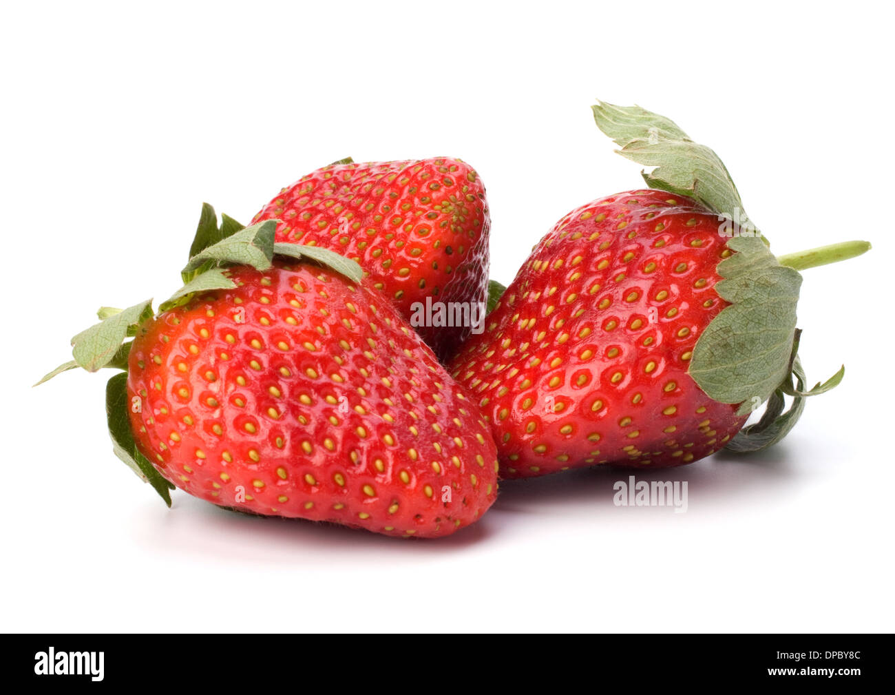 Strawberries isolated on white background Stock Photo - Alamy