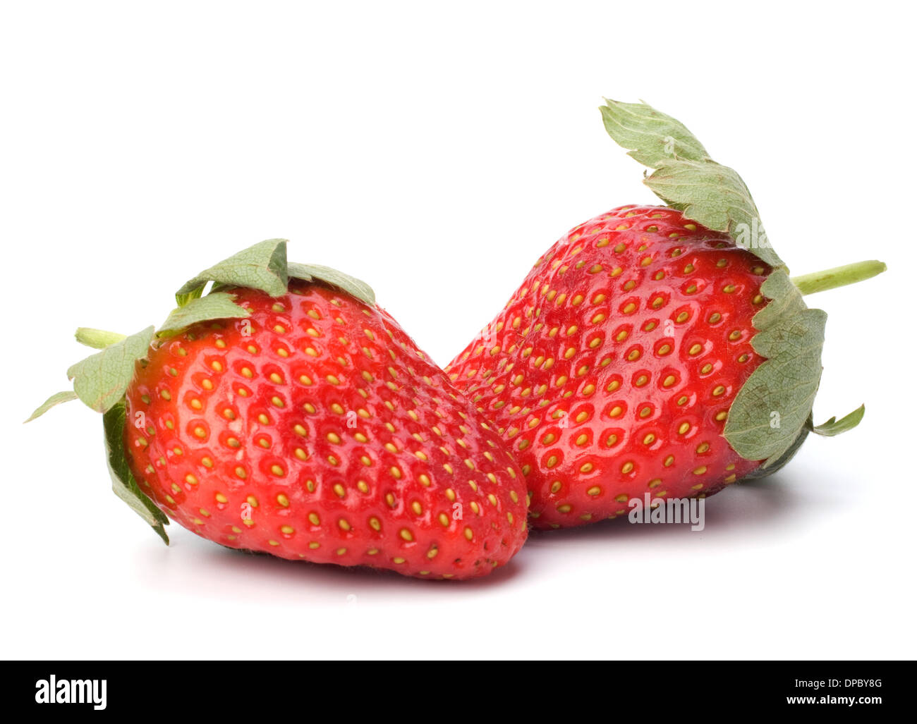 Strawberries isolated on white background Stock Photo - Alamy