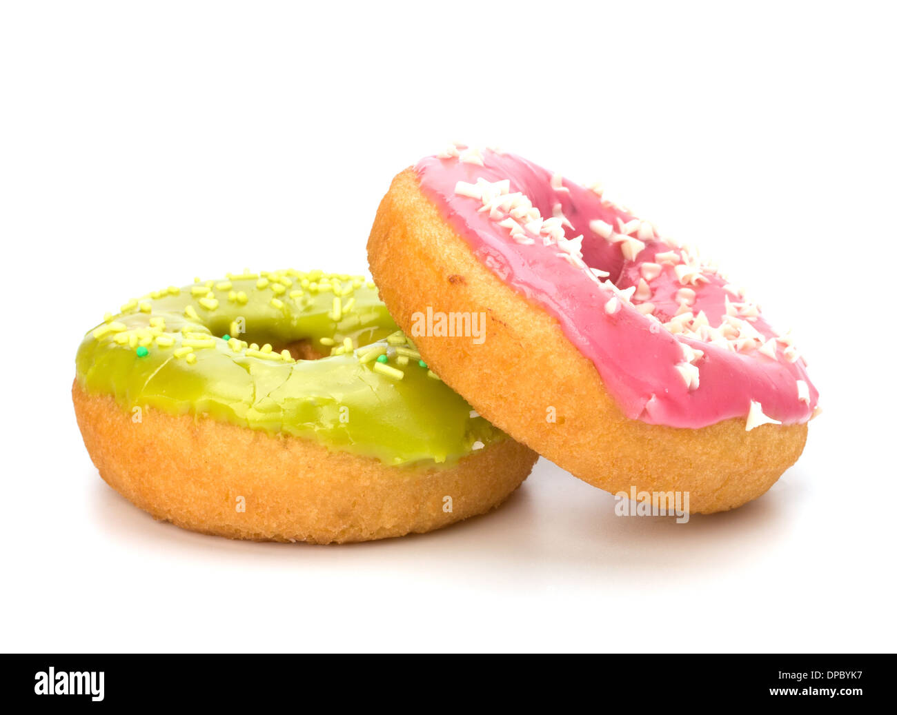 Delicious doughnuts isolated on white background Stock Photo - Alamy
