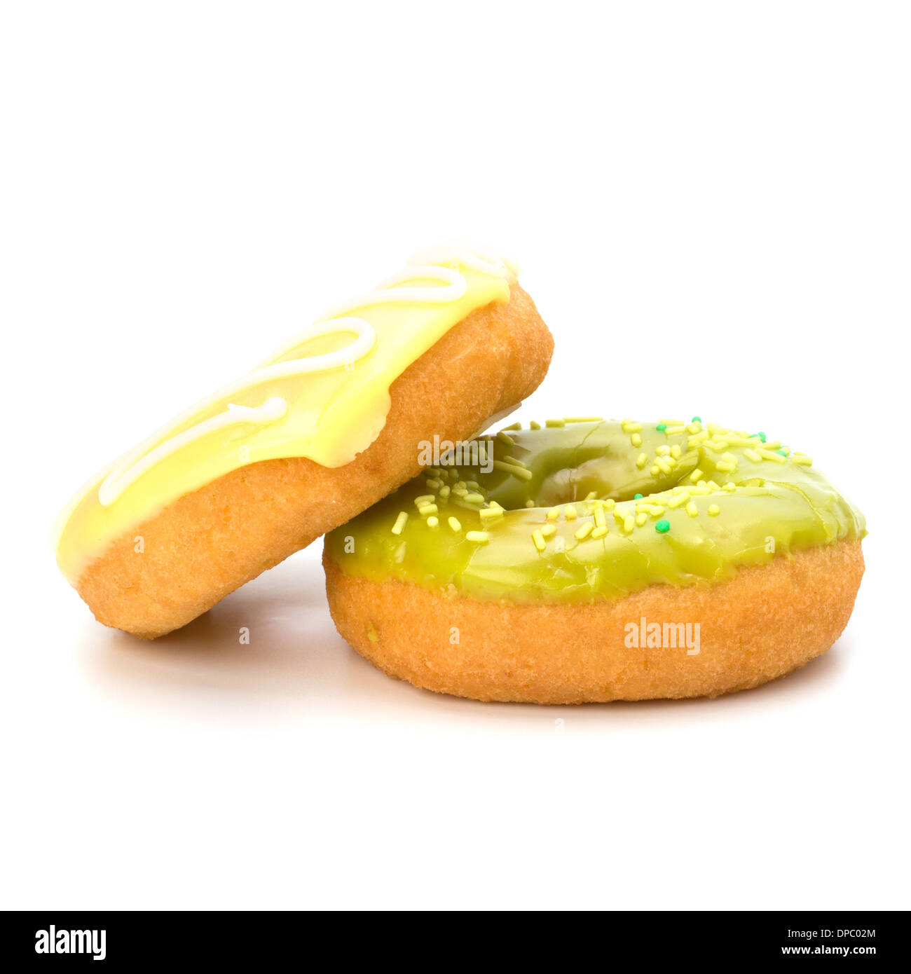 Delicious doughnuts isolated on white background Stock Photo - Alamy