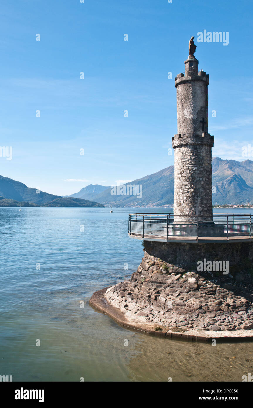 View of Lake Como from Gera Lario harbor Stock Photo