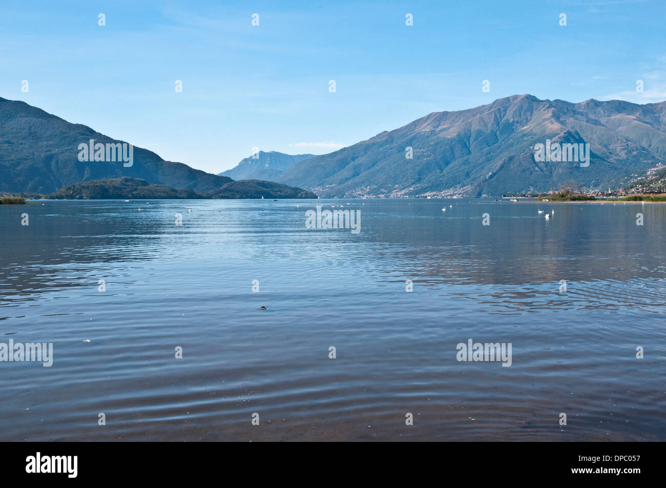 View of Lake Como from Gera Lario Stock Photo