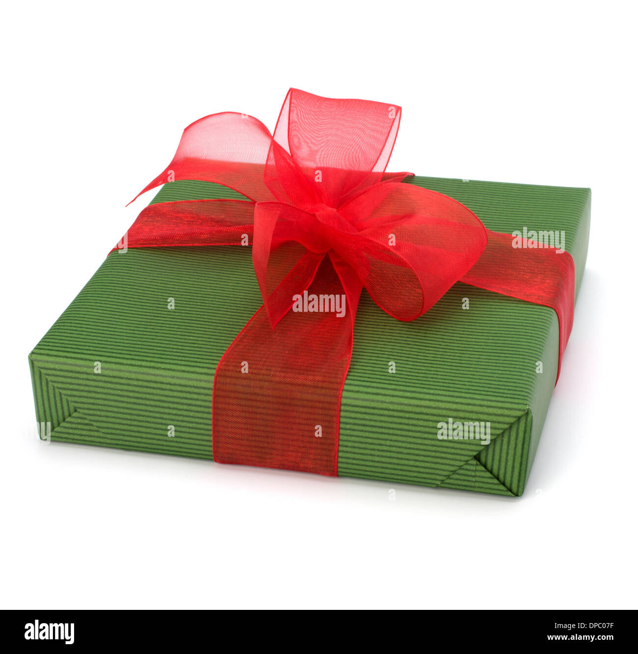 festive gift box isolated on white background Stock Photo - Alamy