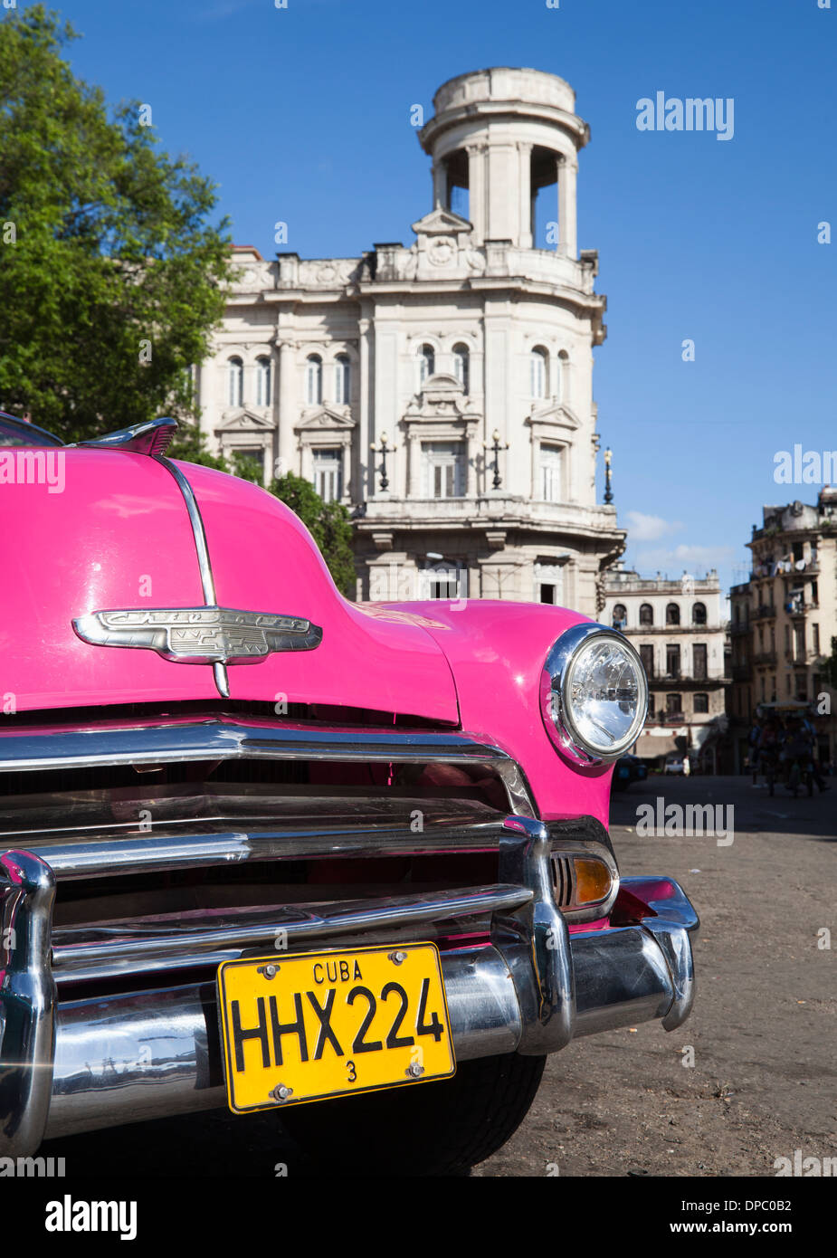 1951 Chevrolet Bel Air Convertibles in Havana, among an estimated 60,000 pre-embargo US automobiles still surviving in Cuba Stock Photo