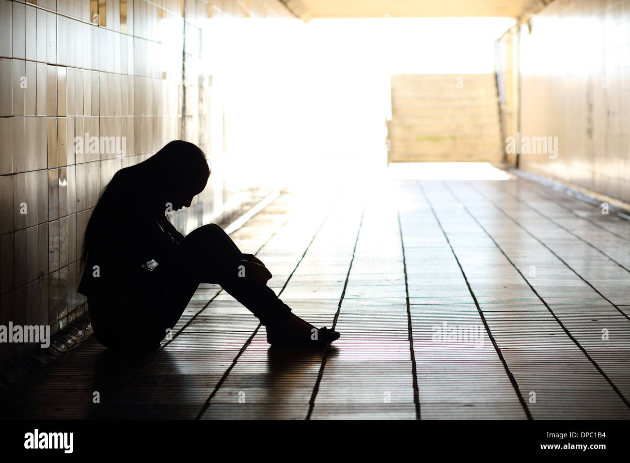 Side Profile Portrait Silhouette Depressed Teenage Stock Vector (Royalty  Free) 625991621