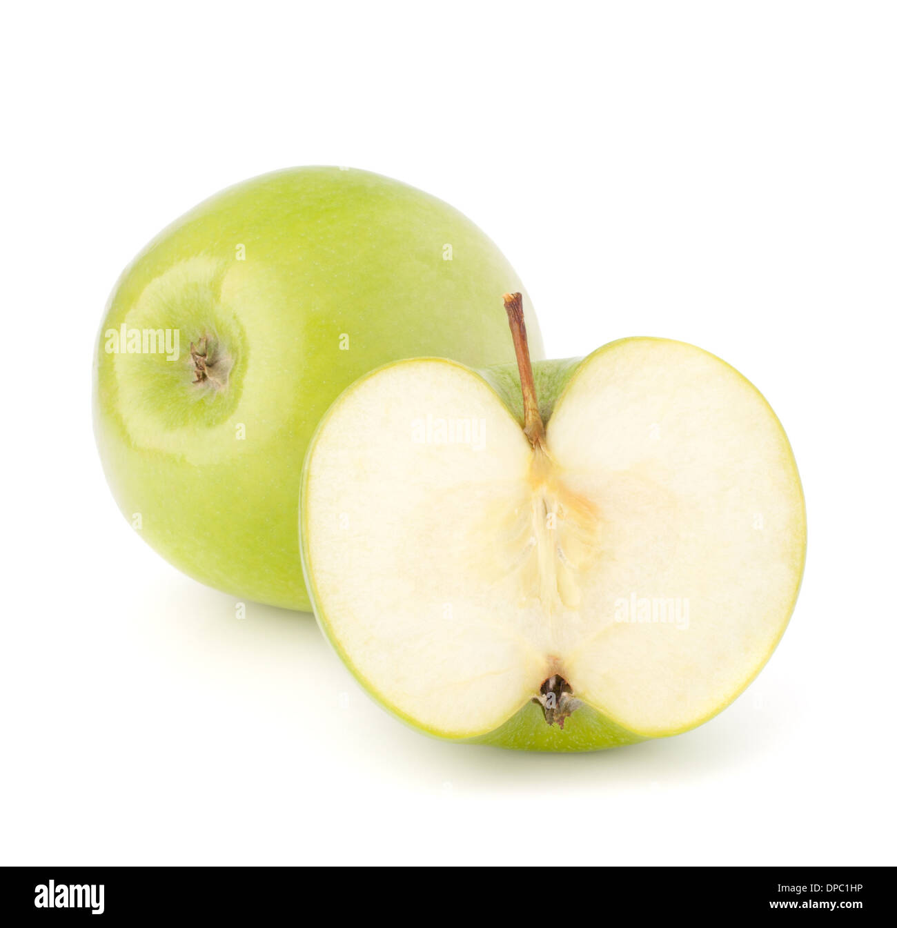 Green apple isolated on white background cutout Stock Photo - Alamy