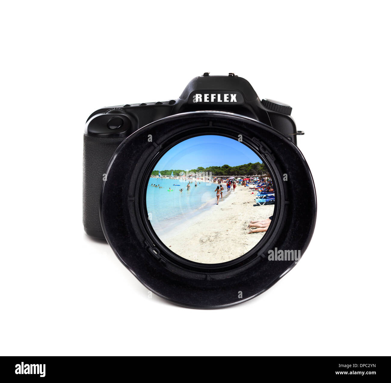 Digital photo camera isolated on white background Stock Photo