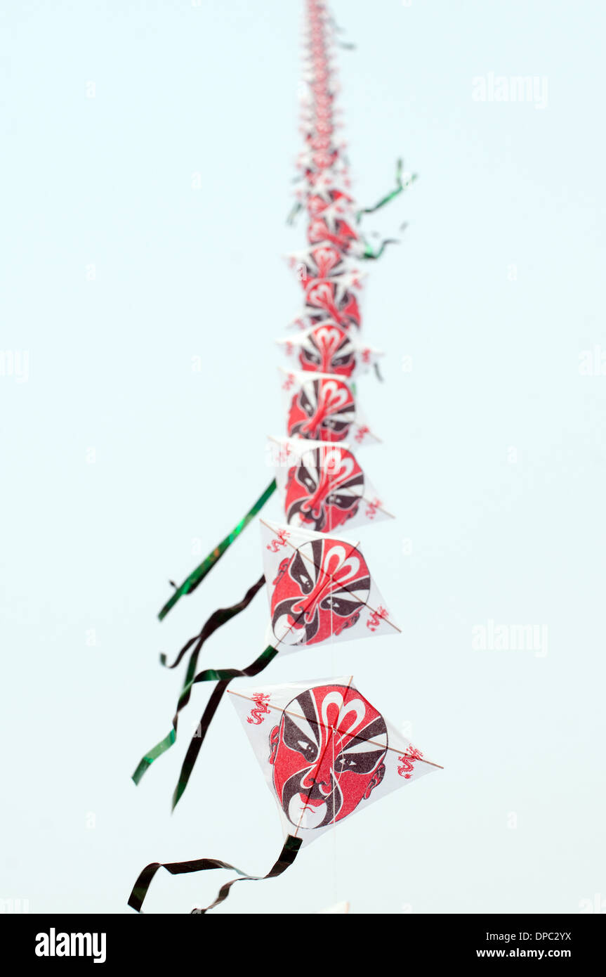 chinese kite with Beijing Opera Face (Lian Pu) Stock Photo