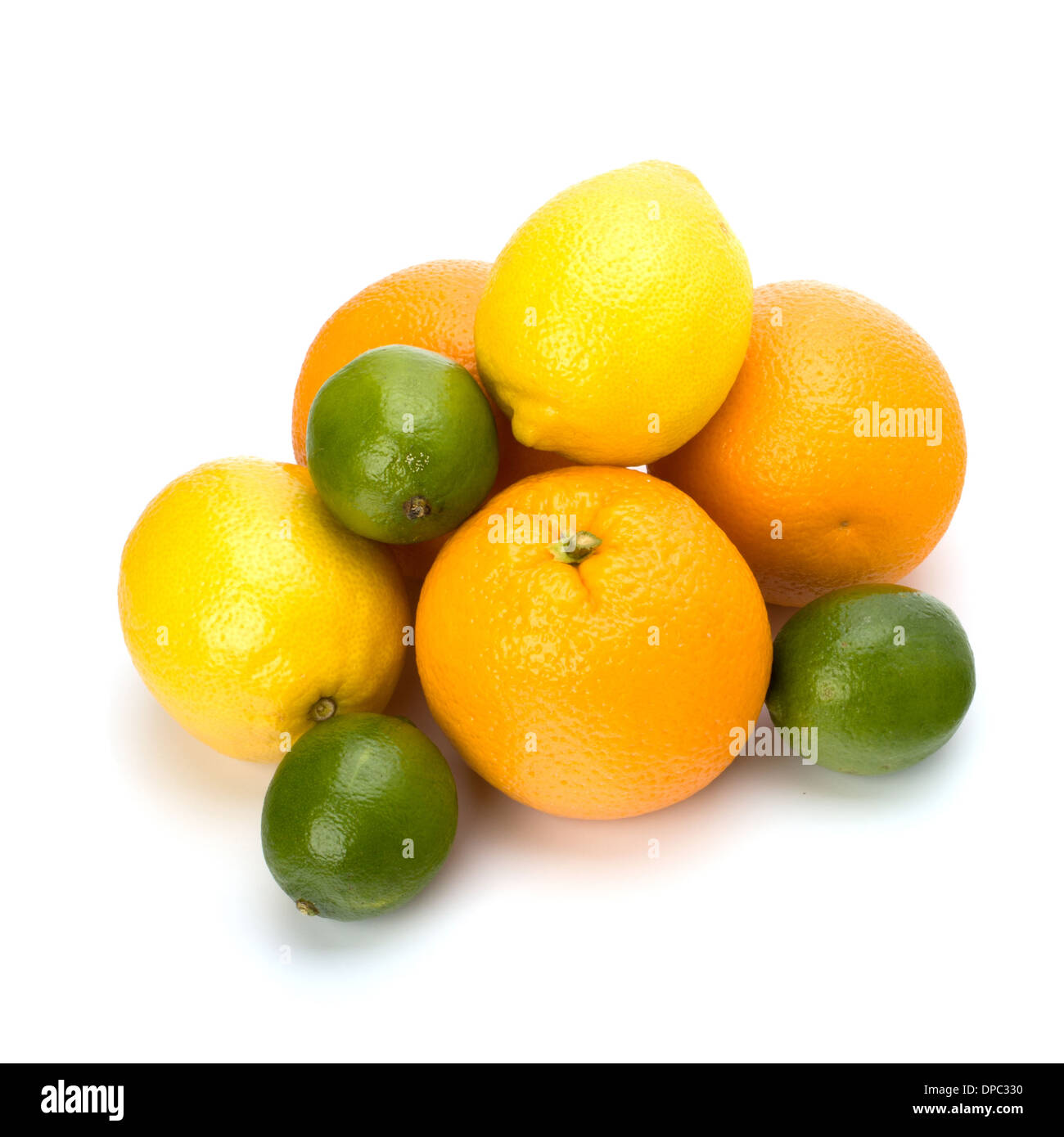 Citrus fruits isolated on white background Stock Photo - Alamy