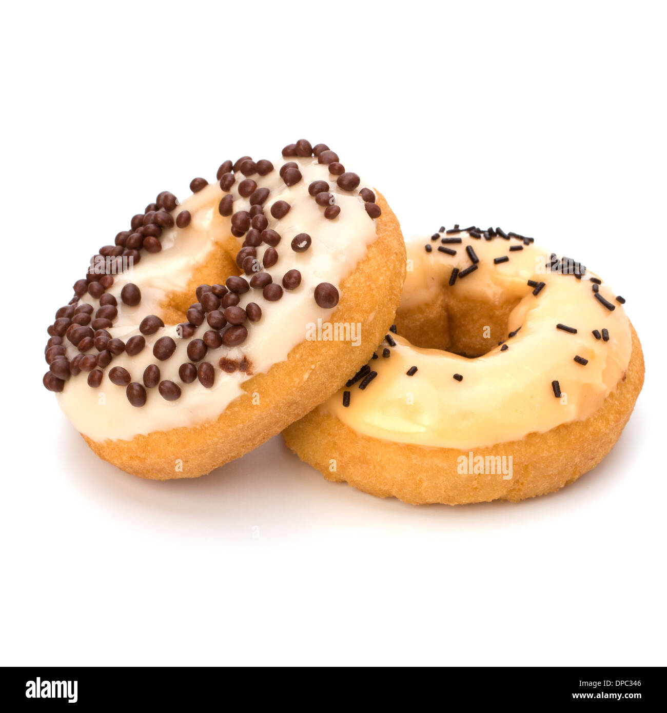 Delicious doughnuts isolated on white background Stock Photo - Alamy