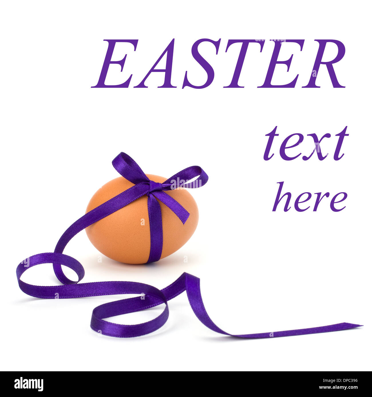Easter egg with festive bow isolated on white background Stock Photo ...