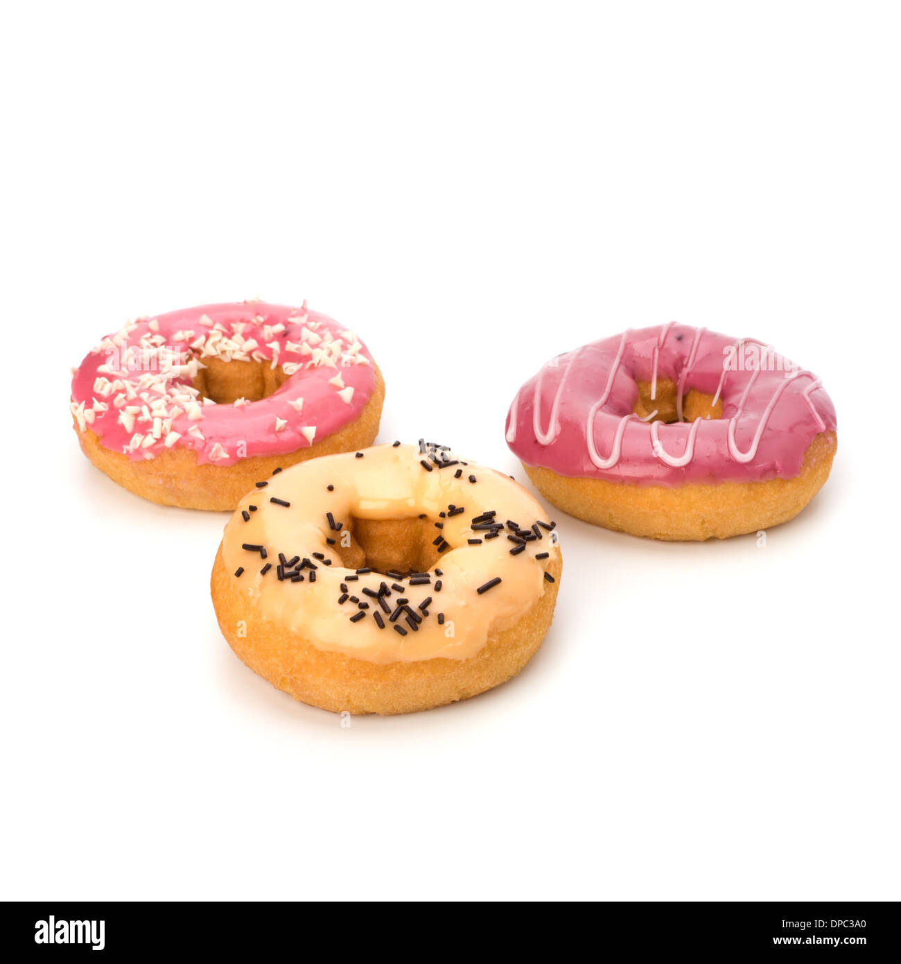 Delicious doughnuts isolated on white background Stock Photo - Alamy