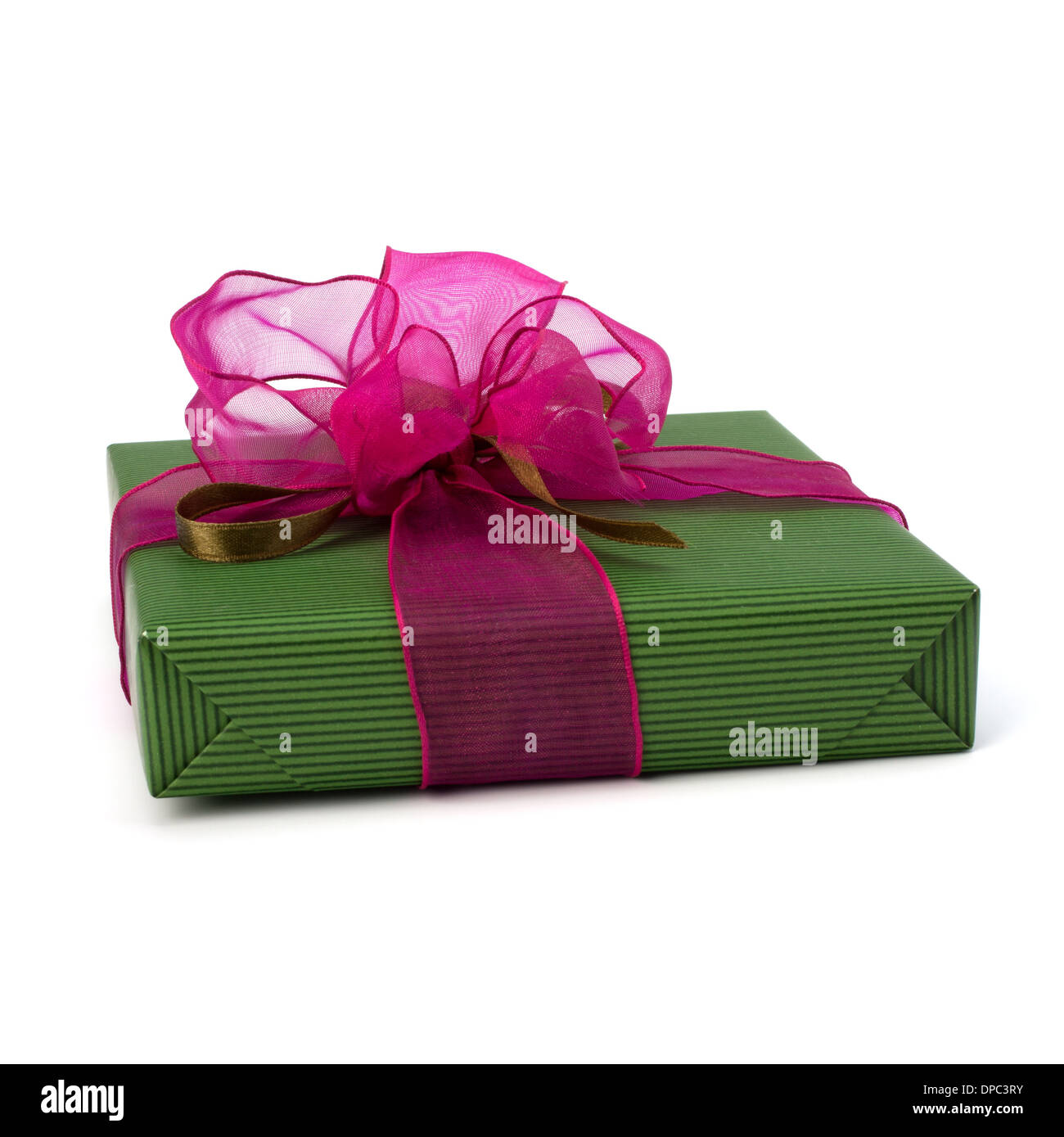 festive gift box isolated on white background Stock Photo - Alamy