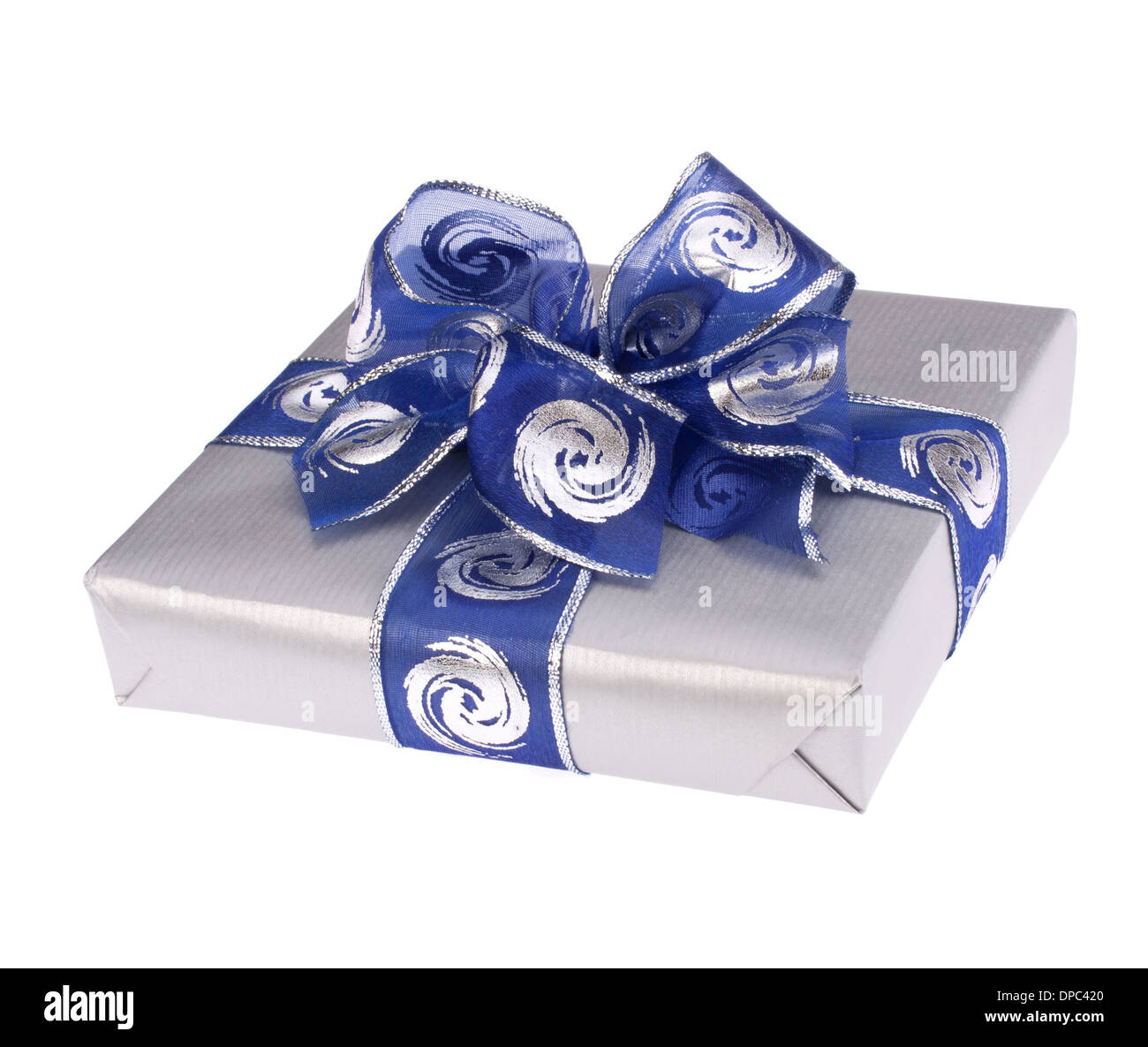 festive gift box isolated on white background Stock Photo - Alamy