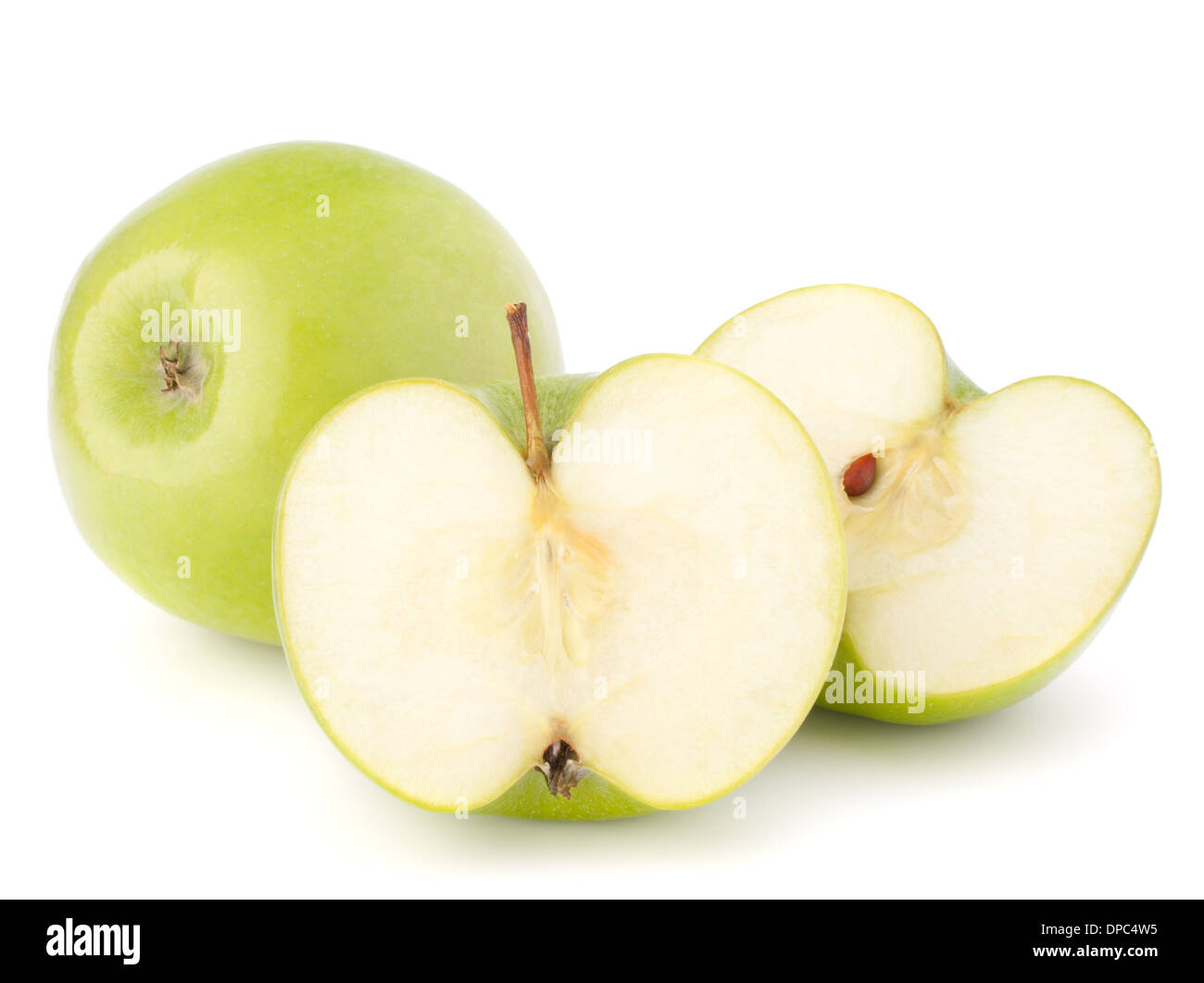 Green apple isolated on white background cutout Stock Photo - Alamy