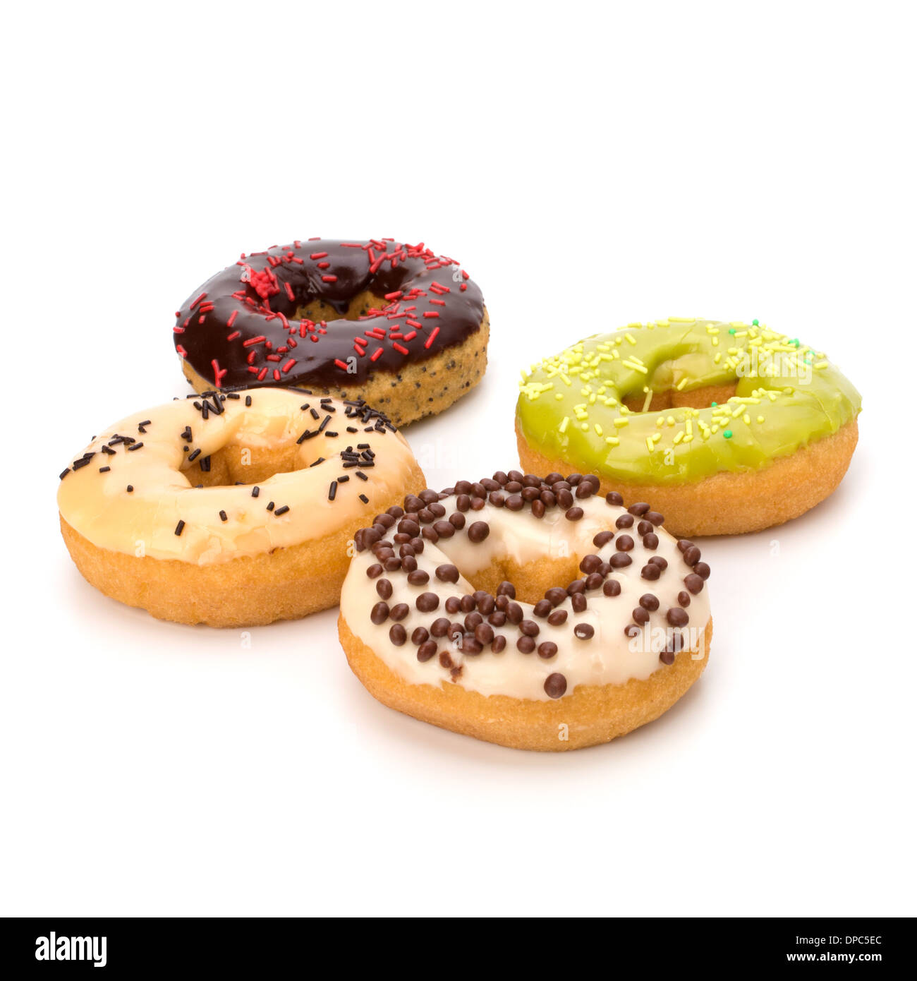 Delicious doughnuts isolated on white background Stock Photo - Alamy