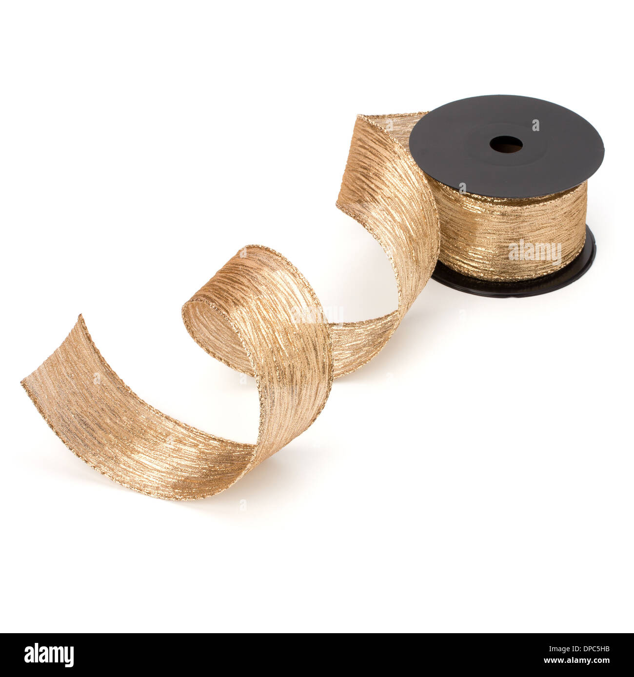 Gift ribbon bobbin isolated on white background Stock Photo - Alamy