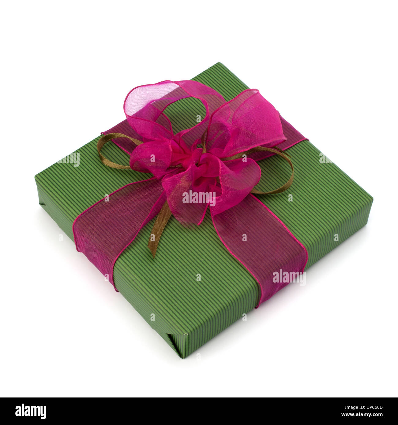 festive gift box isolated on white background Stock Photo - Alamy