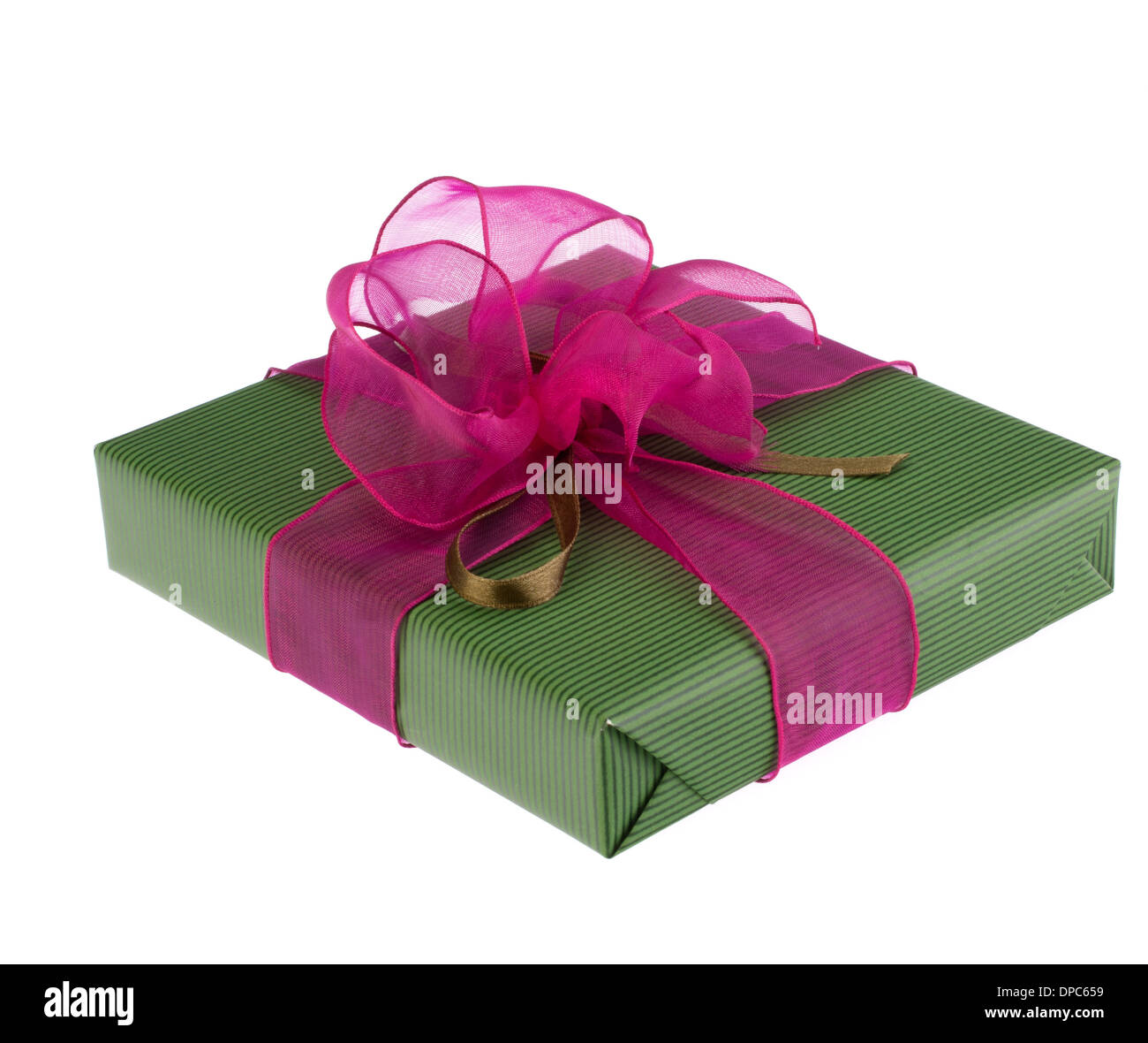 festive gift box isolated on white background Stock Photo - Alamy