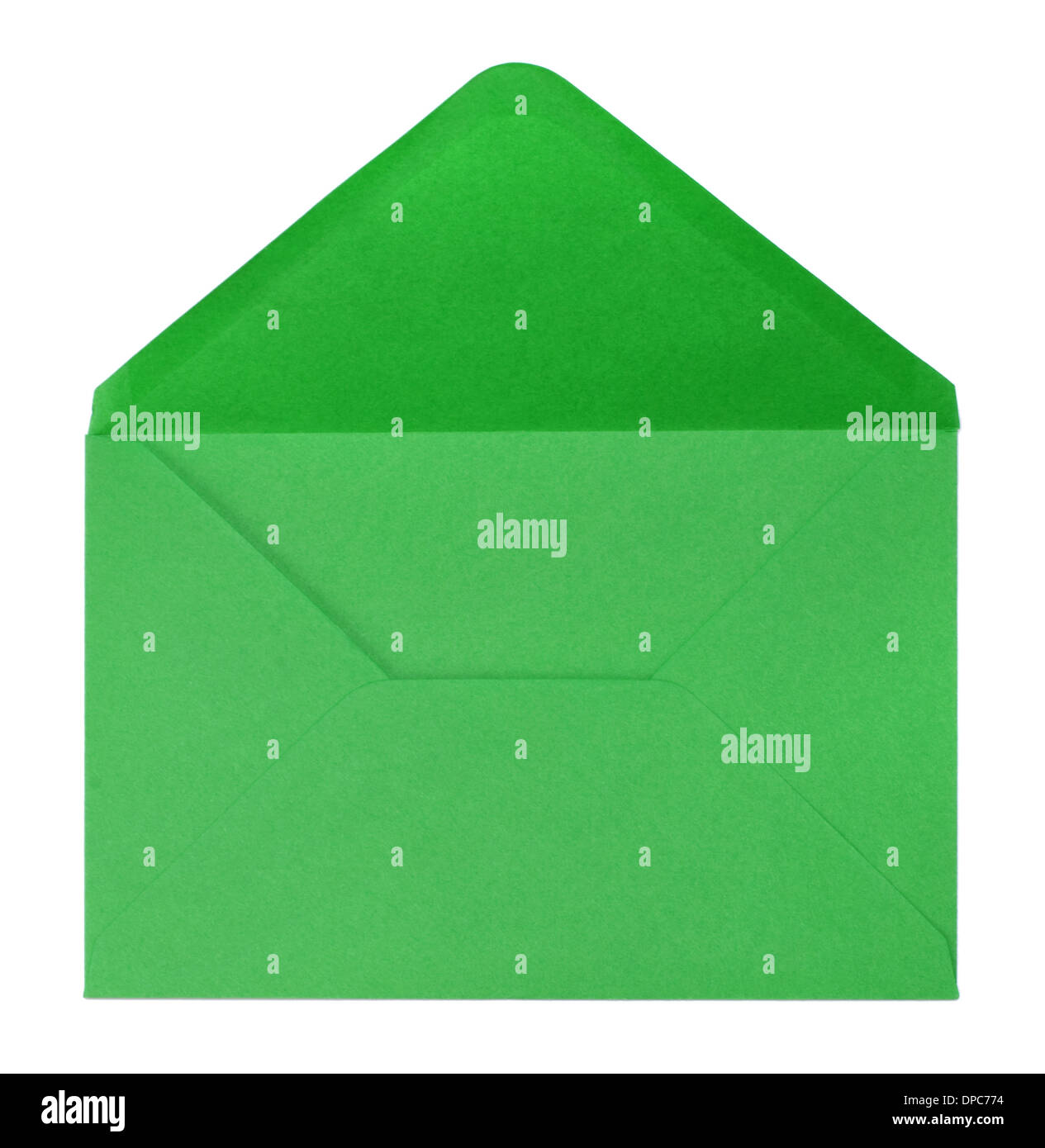 green envelope isolated on white background Stock Photo Alamy