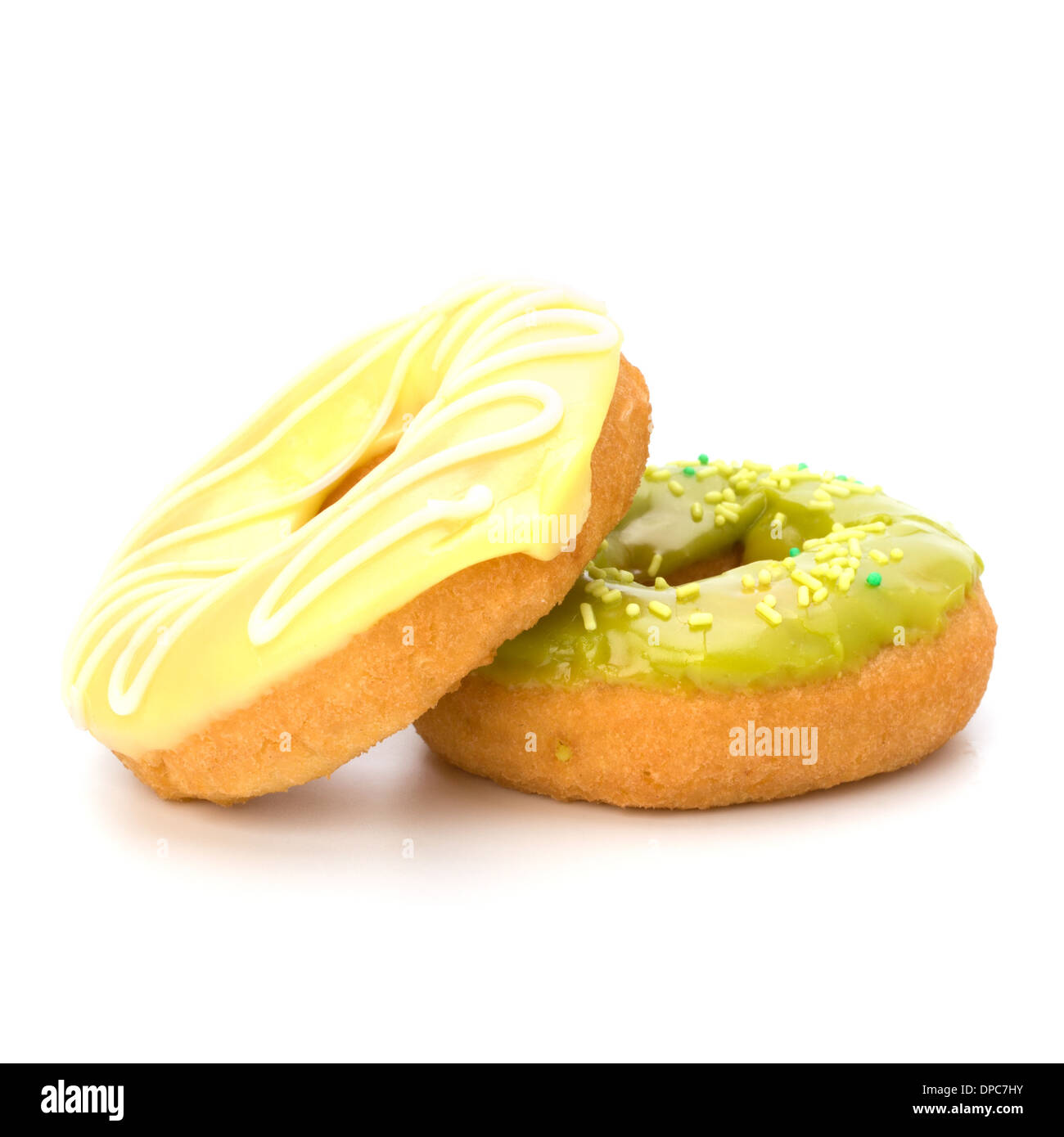 Delicious doughnuts isolated on white background Stock Photo - Alamy