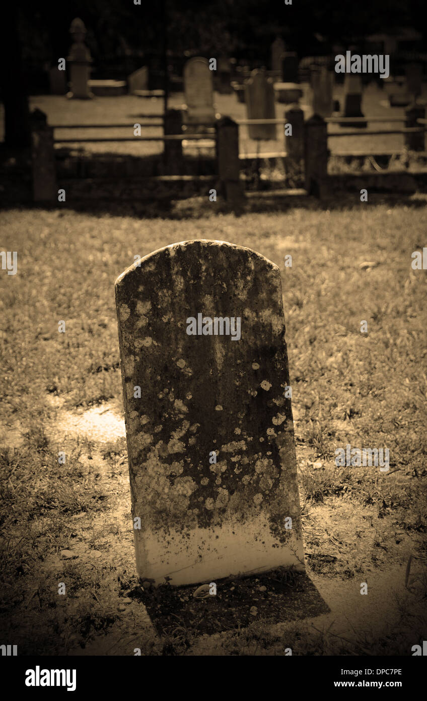 old grave and headstone in graveyard Stock Photo - Alamy
